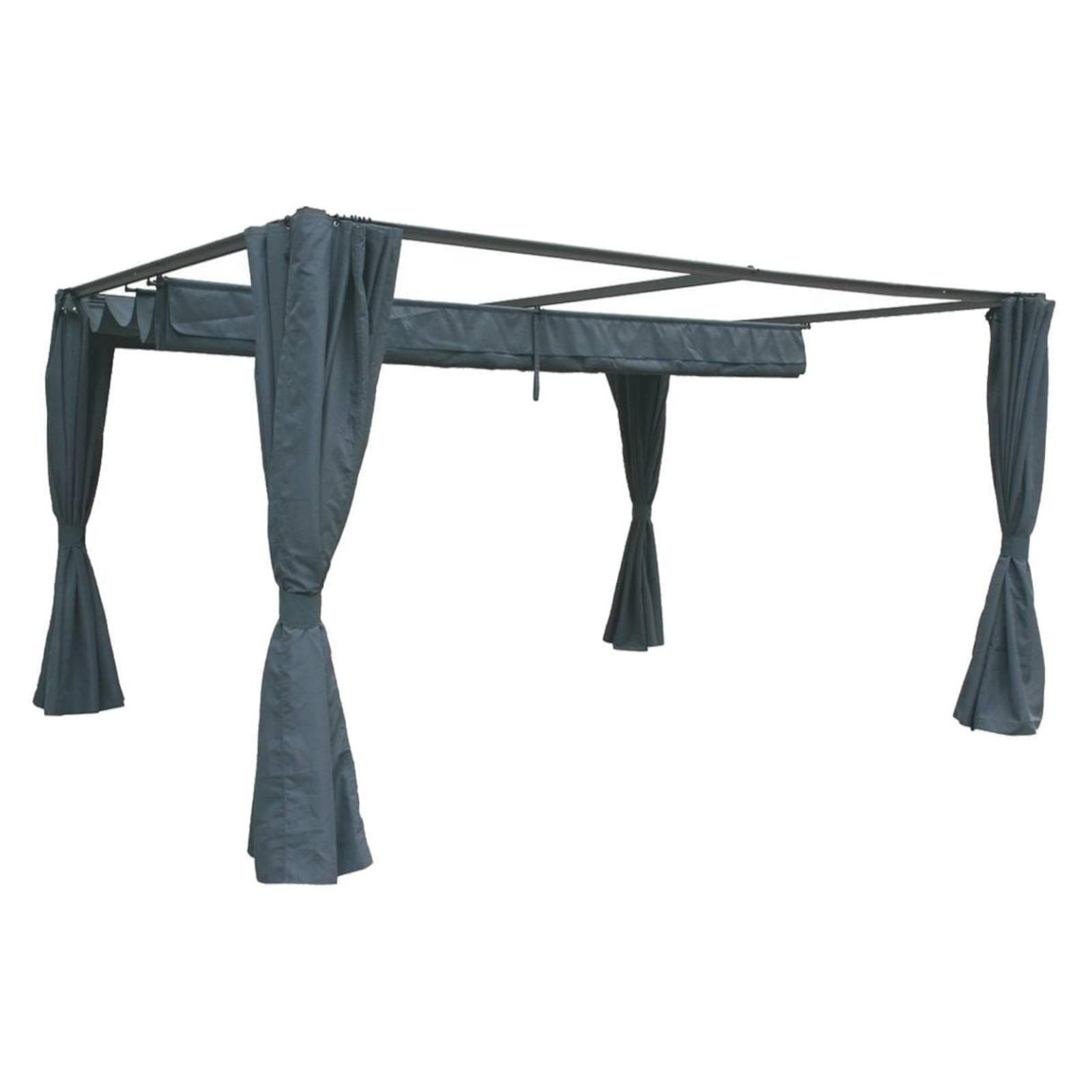 Gazebo 3x4 m in alluminio con telo in poliestere grigio - Cefalù