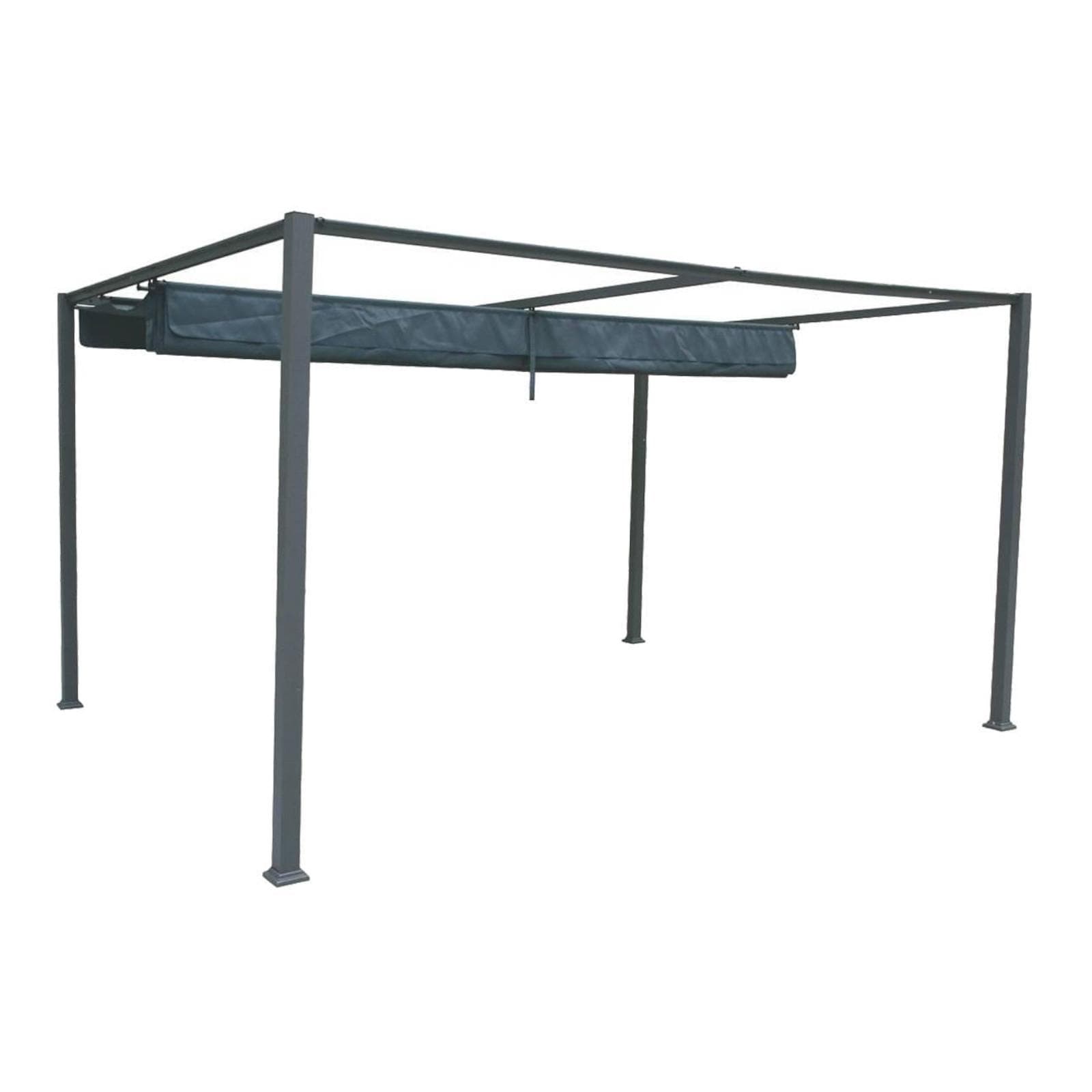 Gazebo 3x4 m in alluminio con telo in poliestere grigio - Cefalù