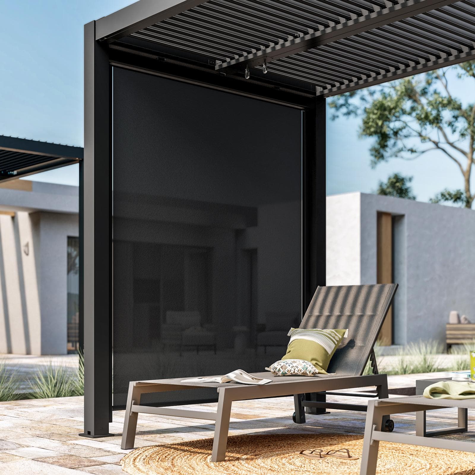 Gazebo bioclimatico 3x2 m in alluminio antracite - Enea