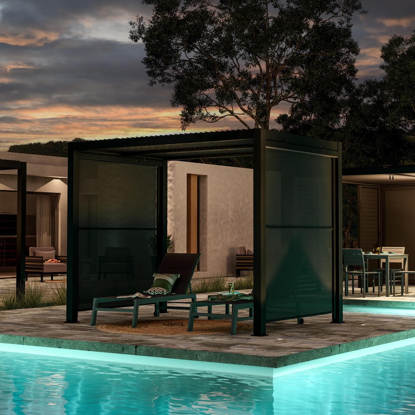 Gazebo bioclimatico 3x2 m in alluminio antracite - Enea