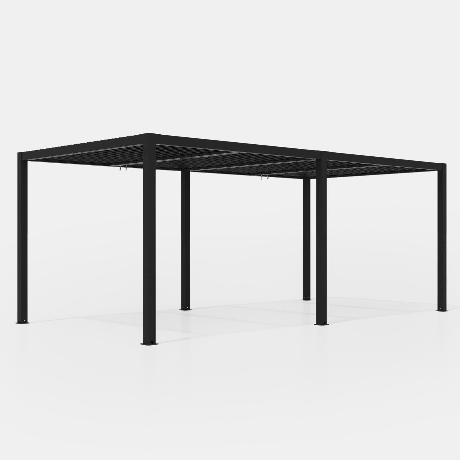 Gazebo bioclimatico 3x6 m in alluminio antracite - Enea