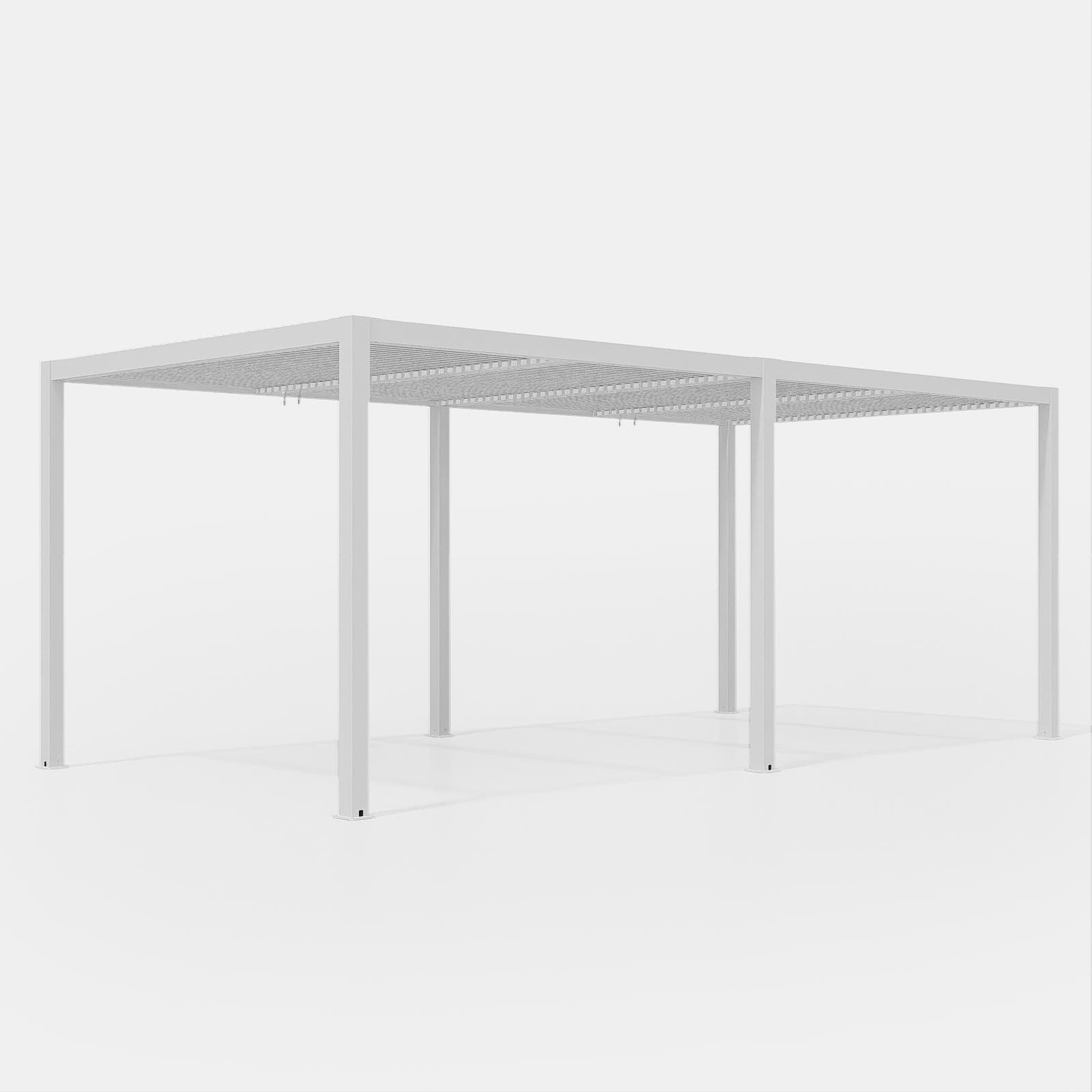 Gazebo bioclimatico 3x6 m in alluminio bianco - Enea