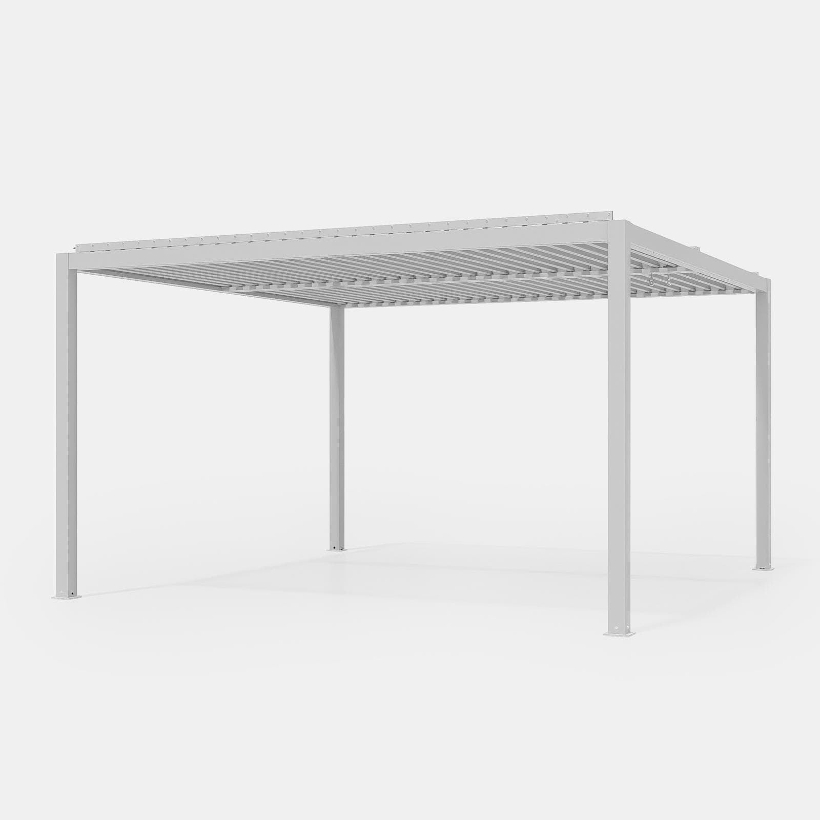 Gazebo bioclimatico 4x4 m in alluminio bianco - Enea