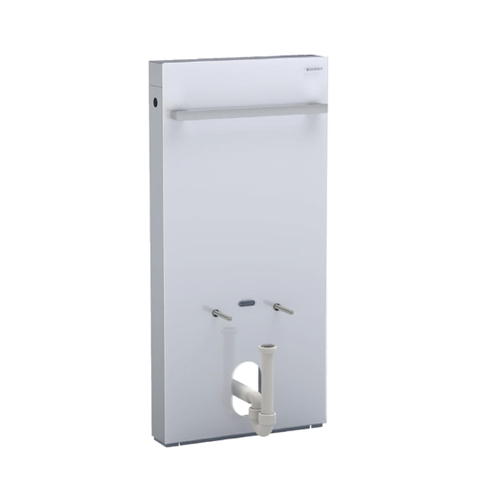 Modulo sanitario 100 cm per bidet sospeso o a pavimento vetro bianco Serie Monolith - Geberit