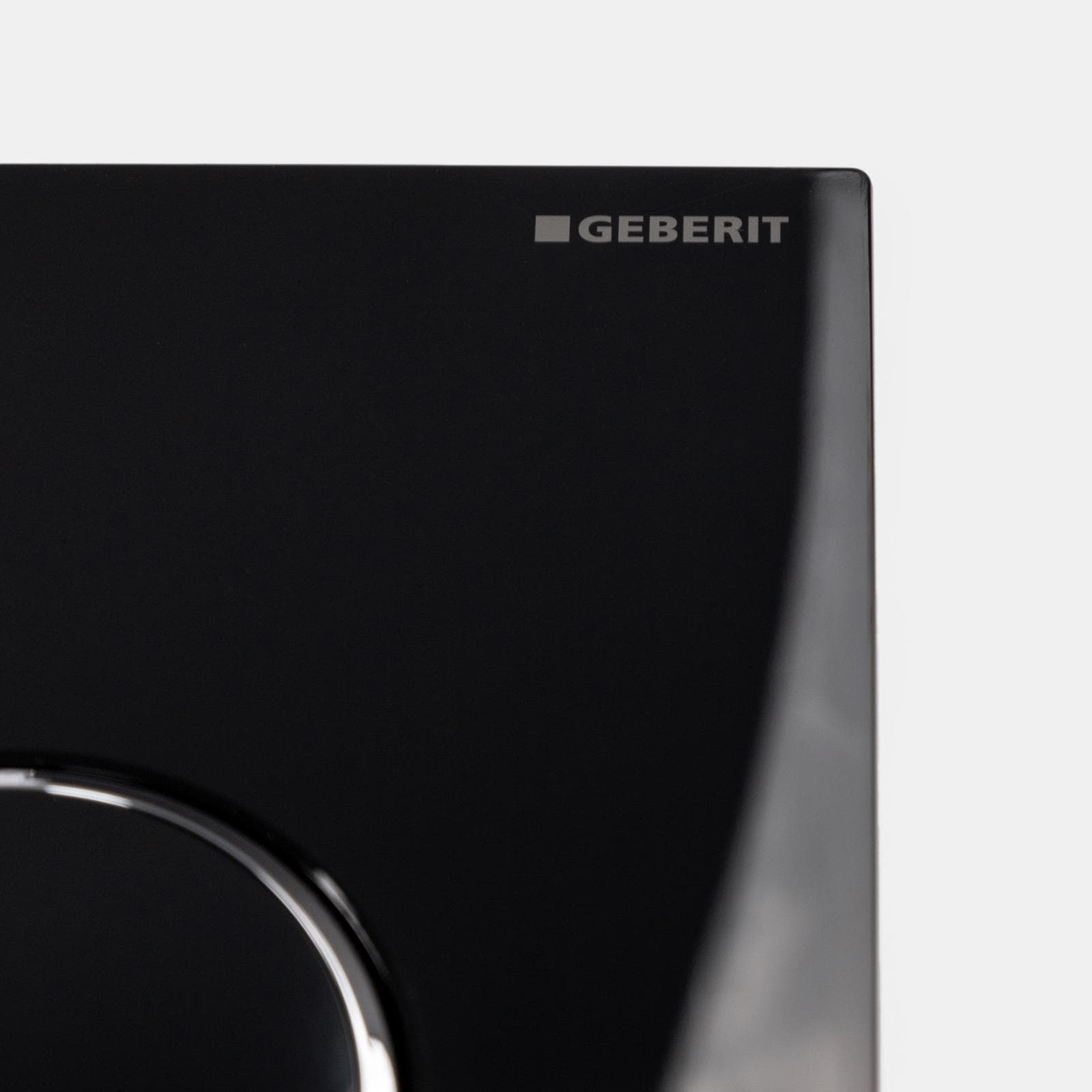 Geberit nero lucido e cromo placca di comando doppio tasto per incassi Sigma 8 - Sigma20 round