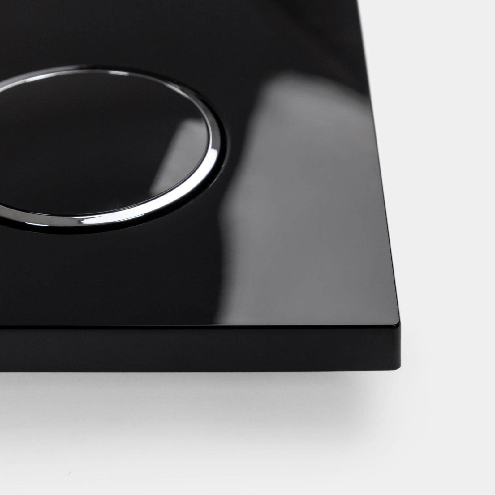 Geberit nero lucido e cromo placca di comando doppio tasto per incassi Sigma 8 - Sigma20 round