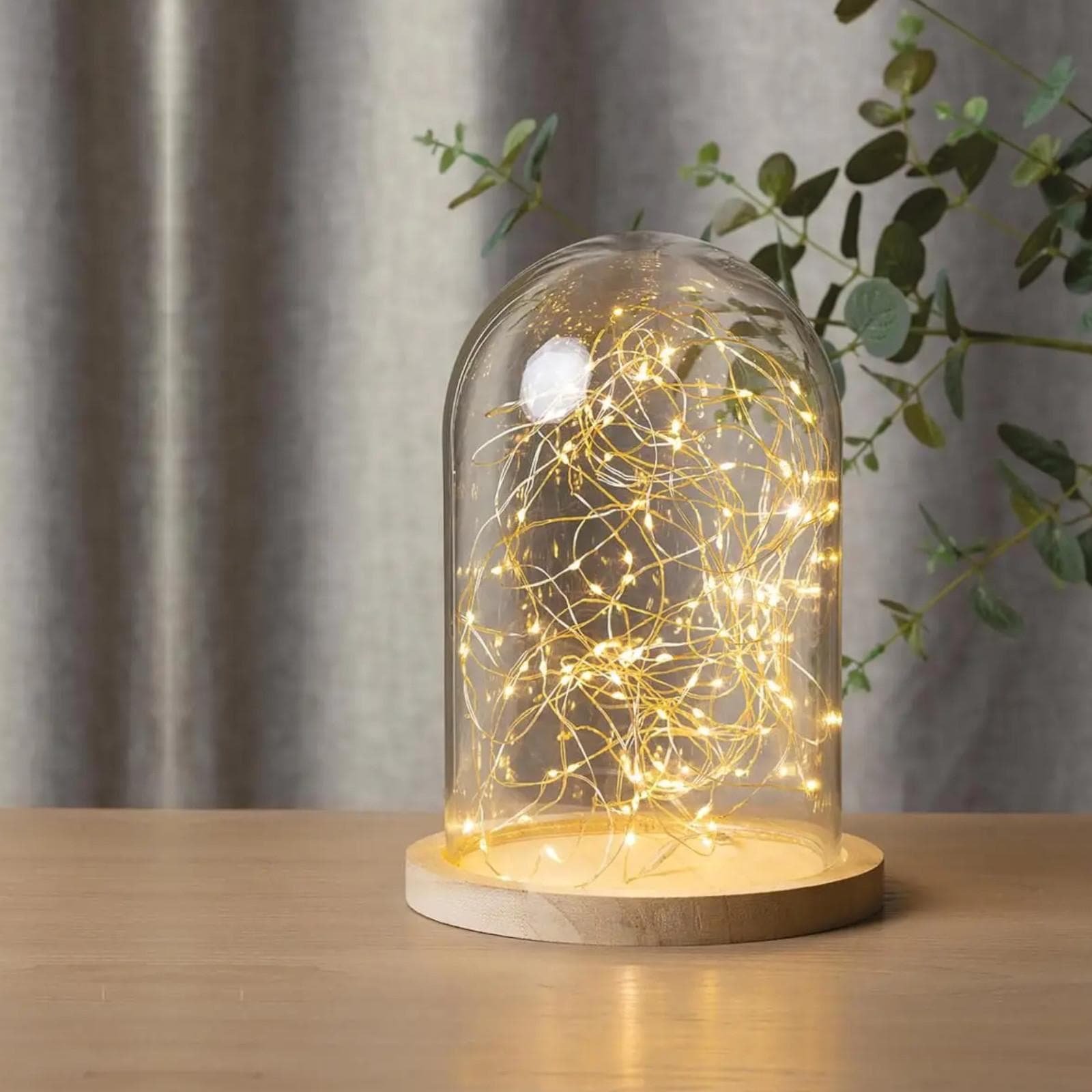 Catena luminosa 10 m con 100 micro LED luce bianca calda