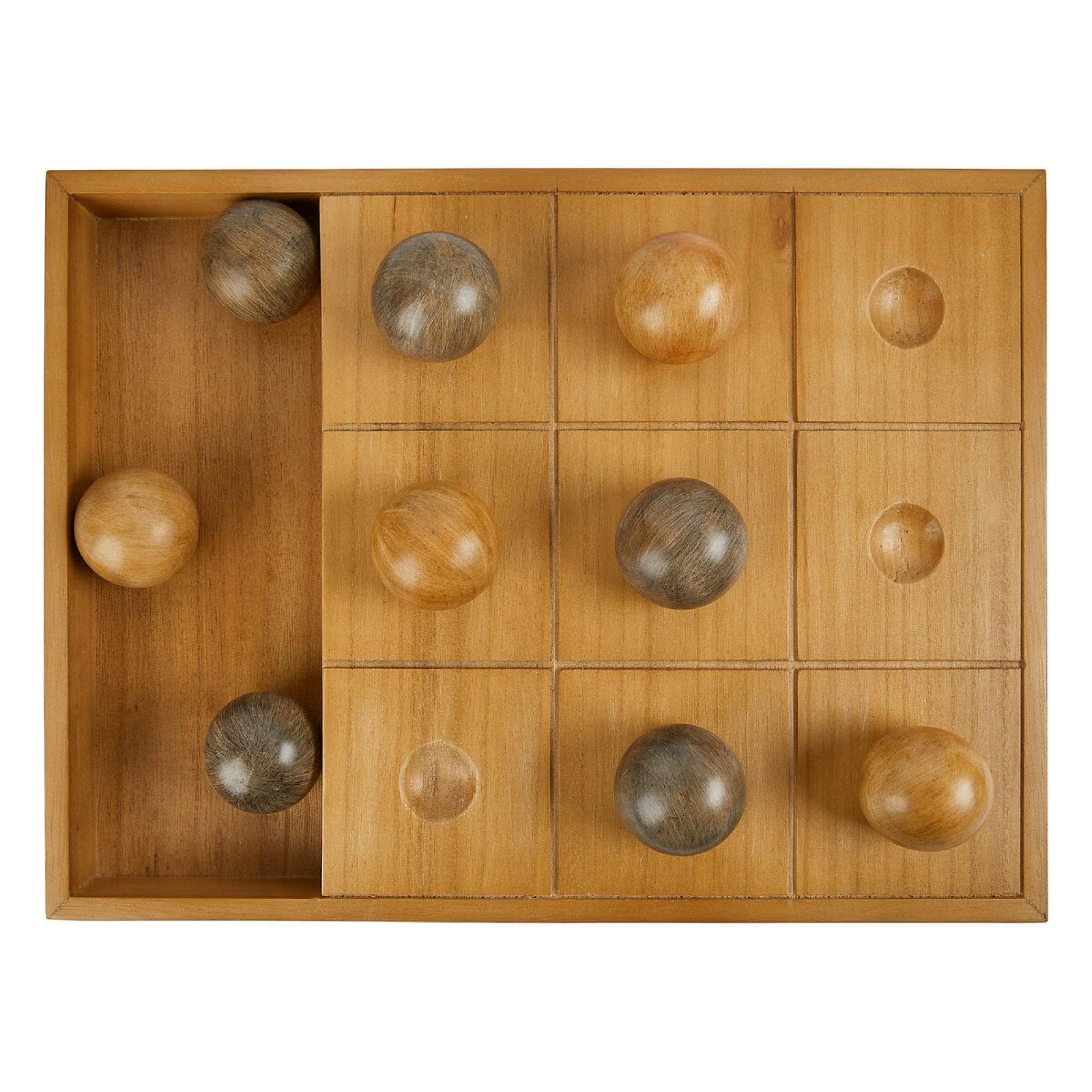 Gioco da tavolo 40x30 cm Tris in legno di paulownia e pino naturale