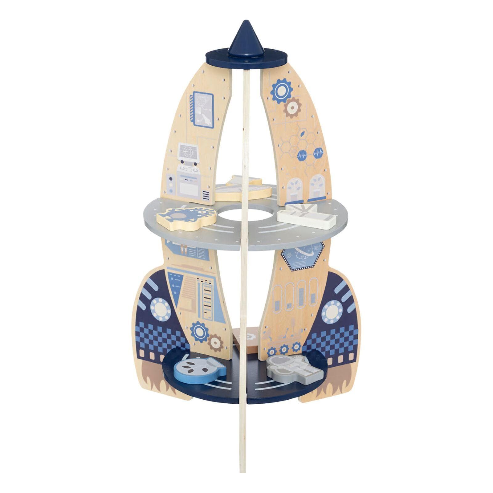 Gioco per bambini 60h cm razzo in legno multicolore - Kids