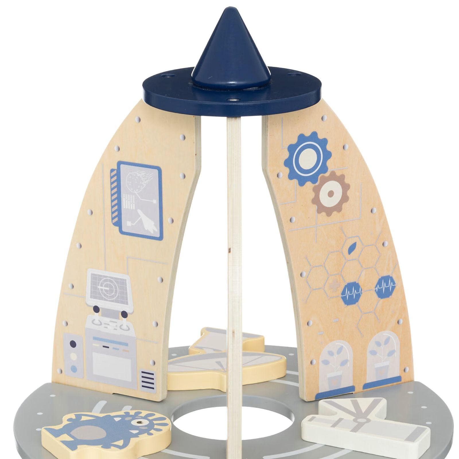 Gioco per bambini 60h cm razzo in legno multicolore - Kids