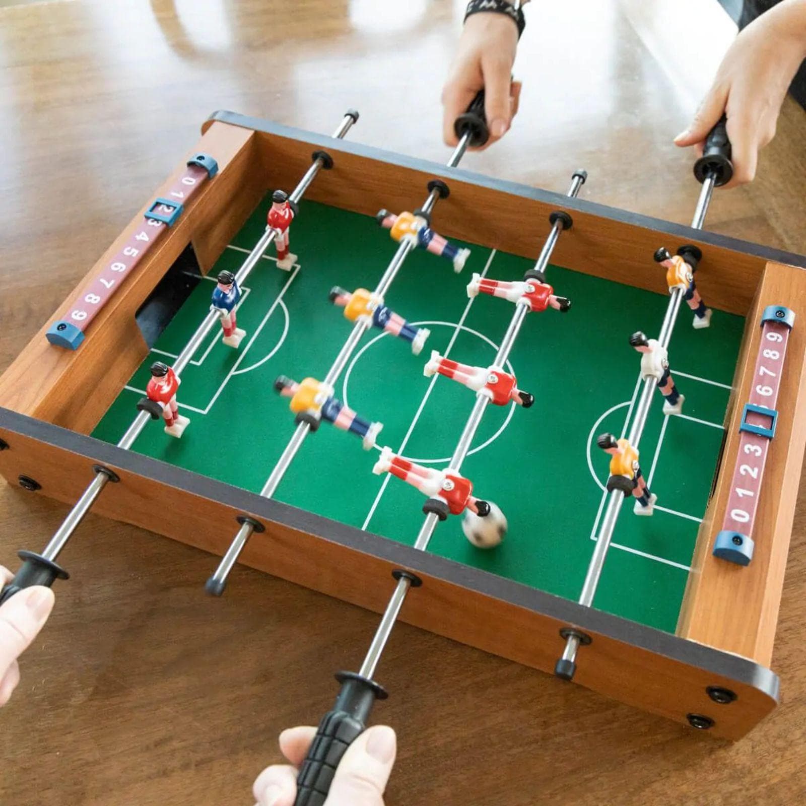 Gioco calciobalilla da tavolo 51x31 cm in legno multicolore