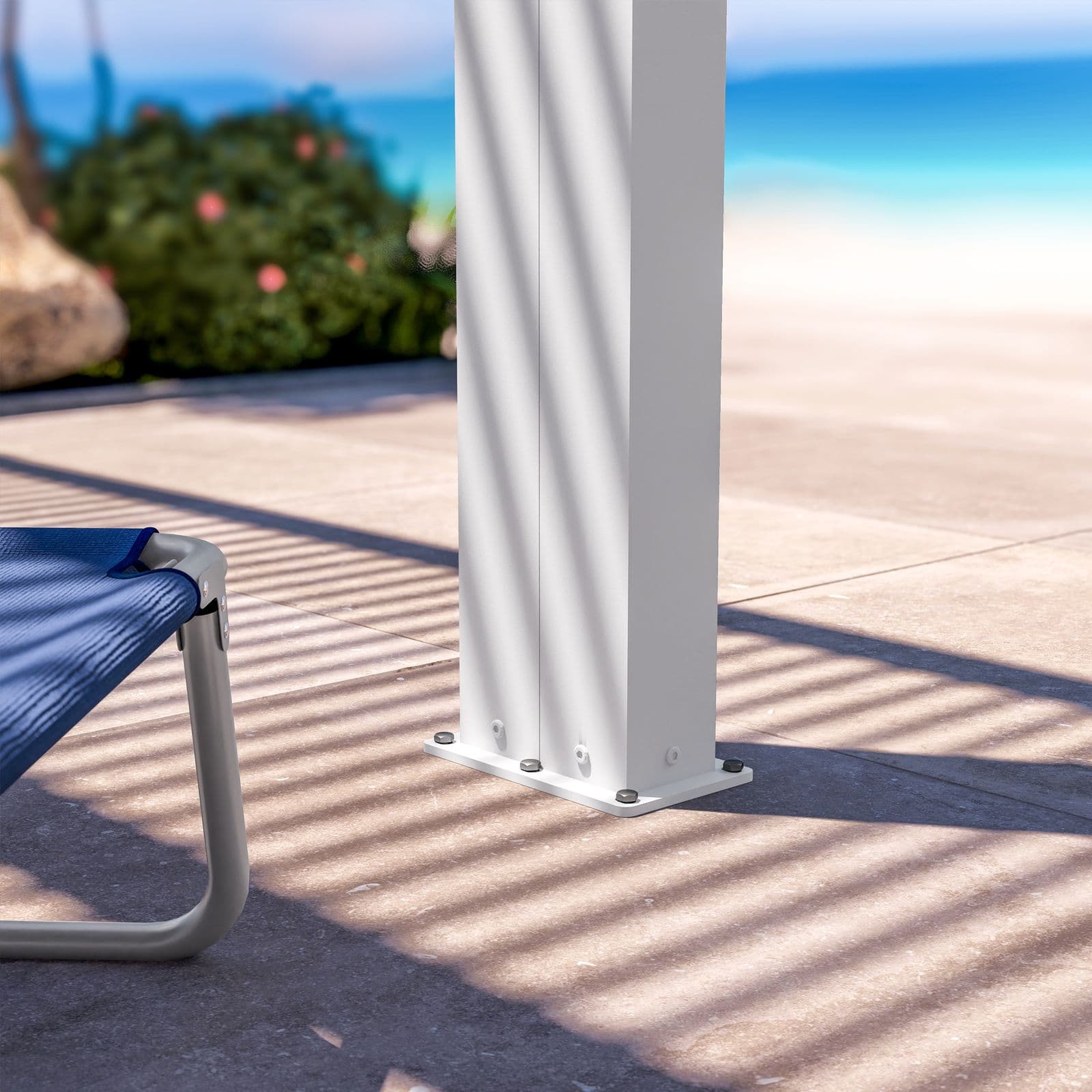 Giunto per gazebo bioclimatico 3 m in alluminio bianco