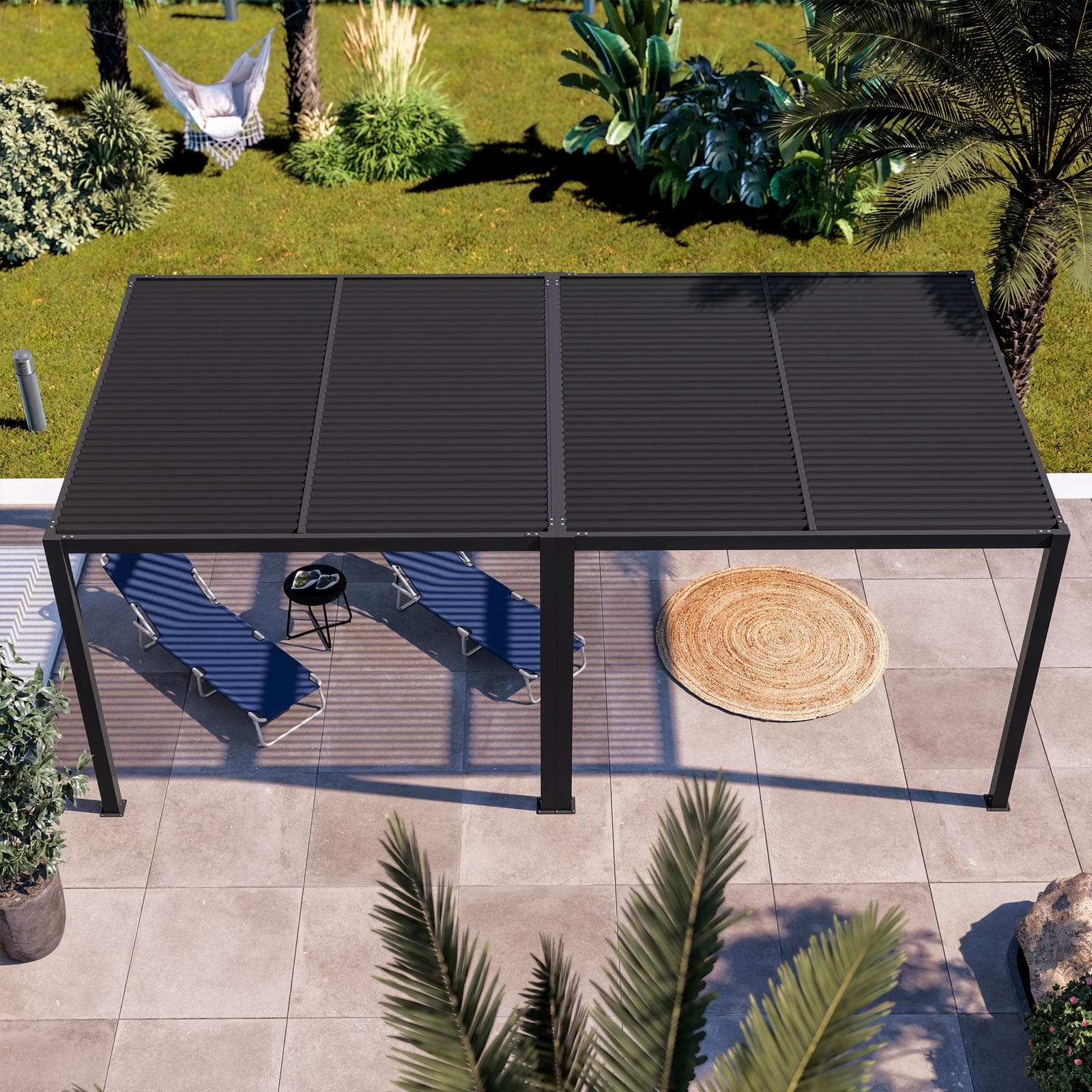 Giunto per gazebo bioclimatico 3,6 m in alluminio antracite