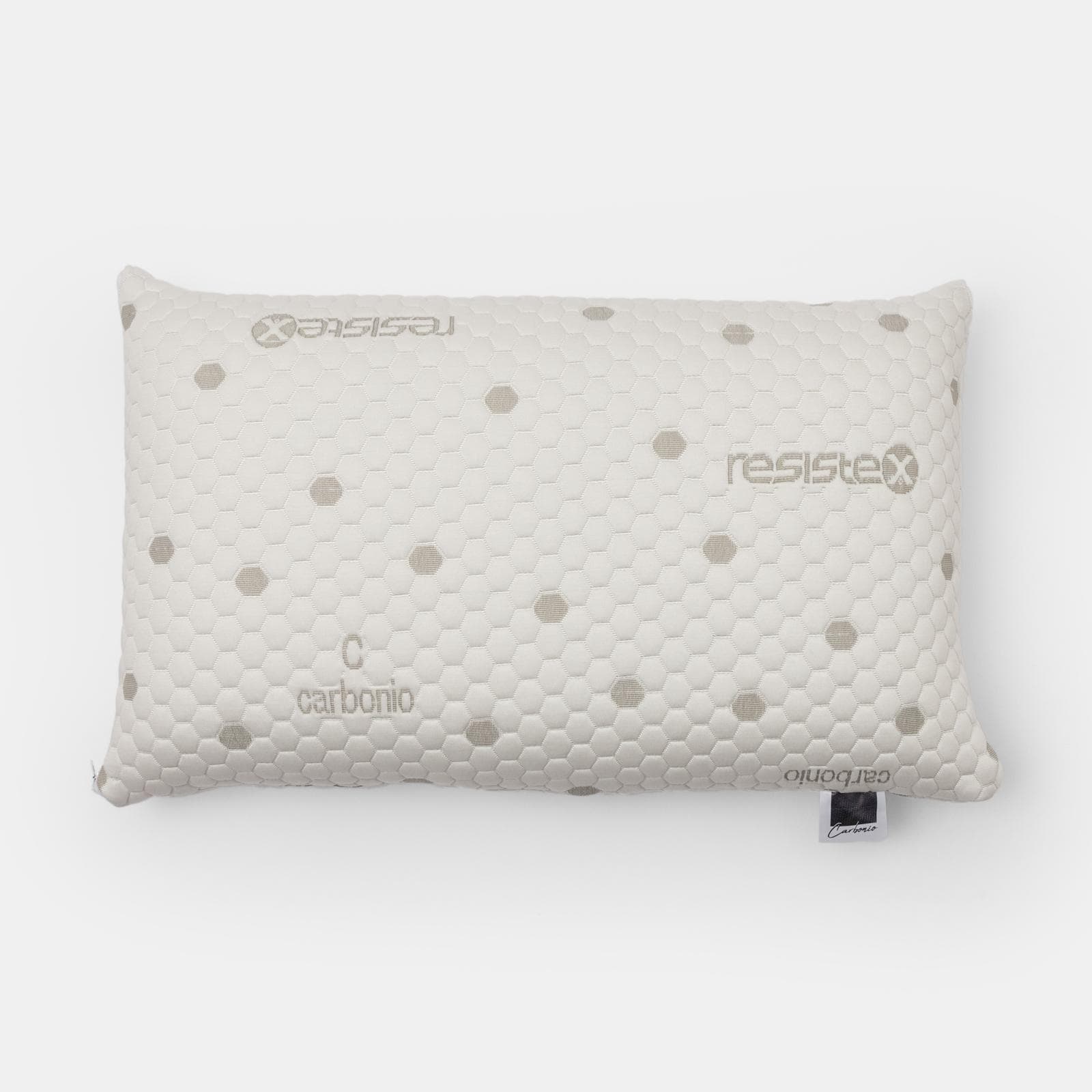 Guanciale sfoderabile 42x72 cm in Memory Prime con tessuto Carbonio Resistex h 15 cm - Carbony