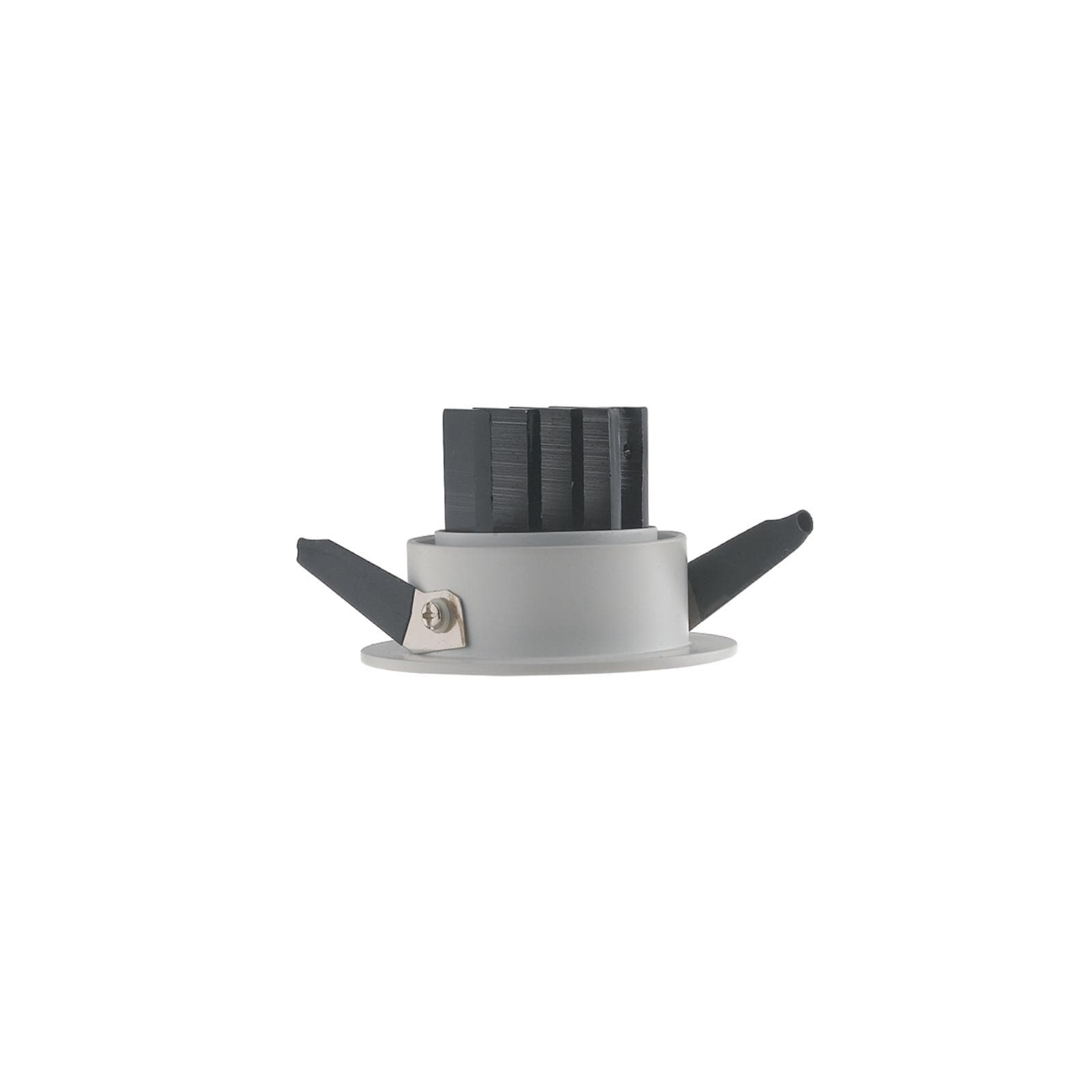 Incasso tondo 6,6x5,7 cm in alluminio bianco con testa orientabile