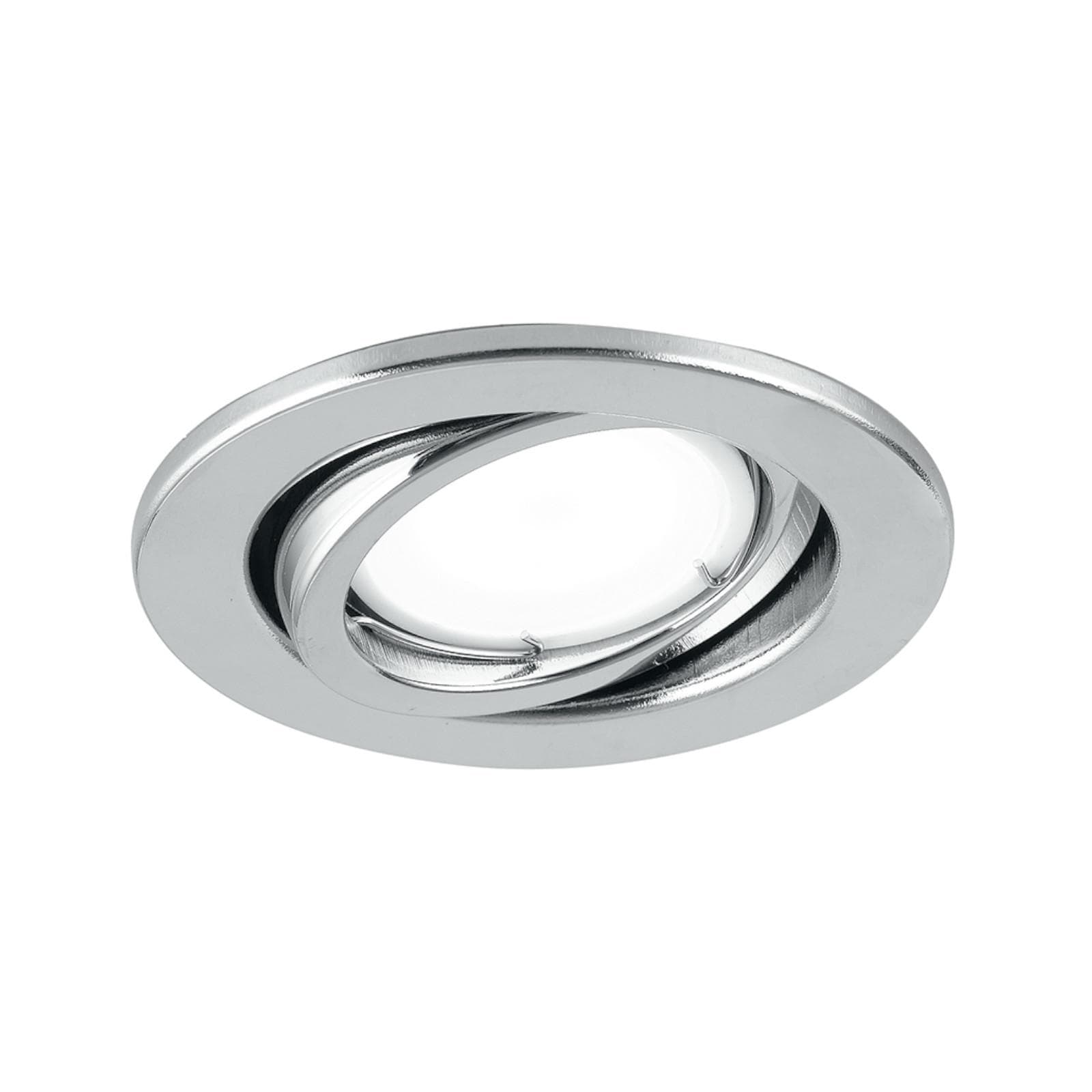 Incasso10x10,5 cm in metallo cromo con lampadina GU10 inclusa