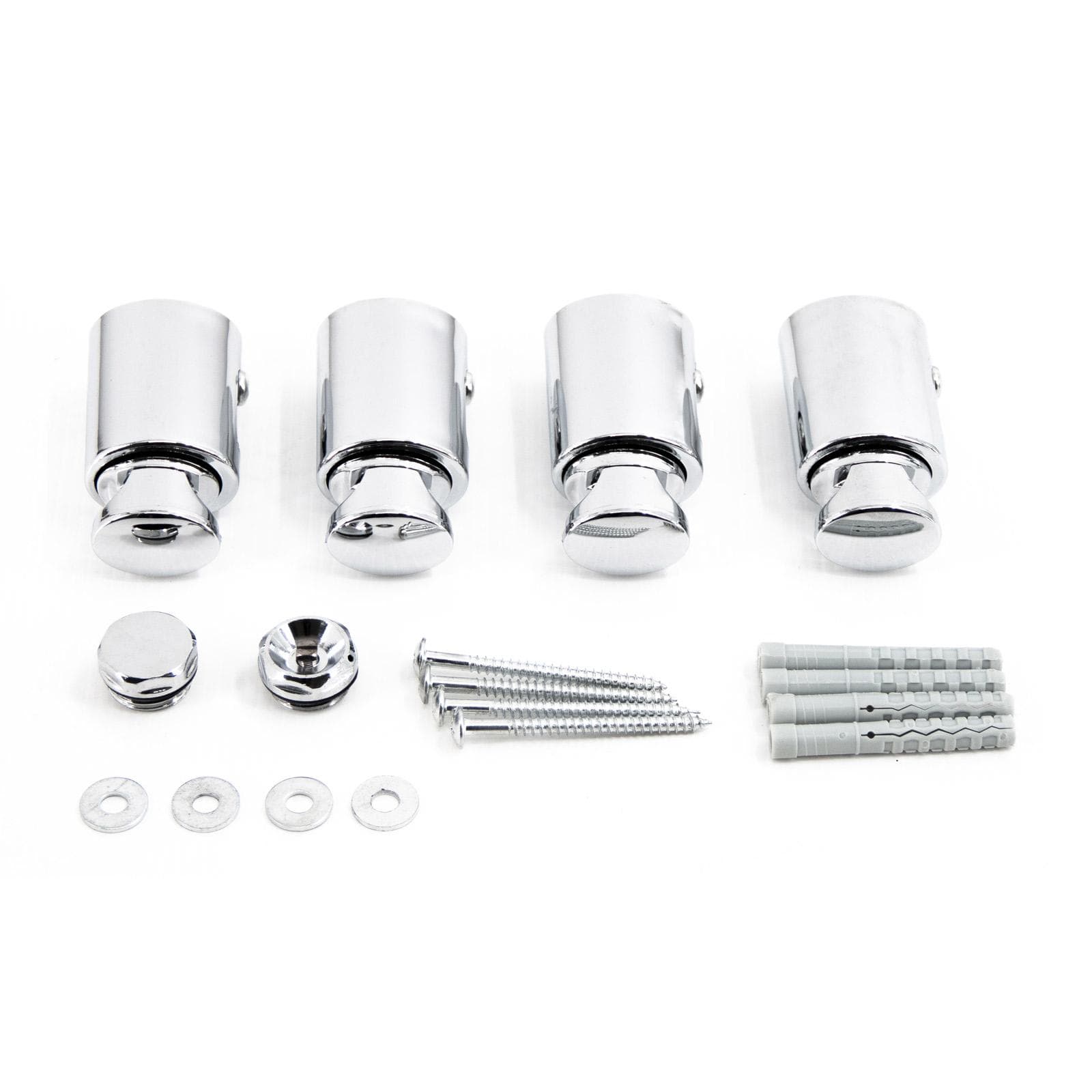 Kit fissaggi per termoarredo cromo dritto arredo bagno moderno portasalviette