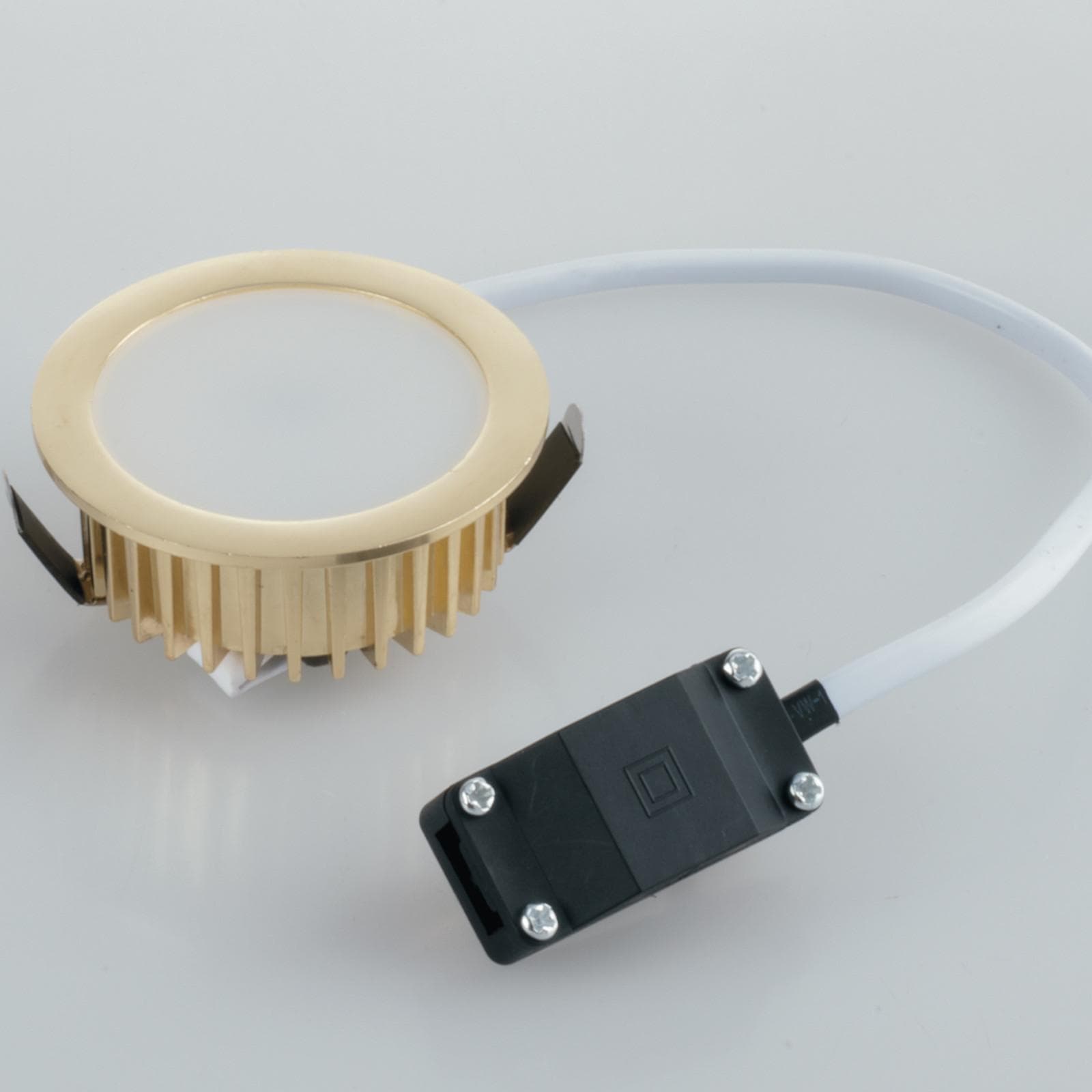 Kit tre incassi 7x3,2 cm in alluminio oro