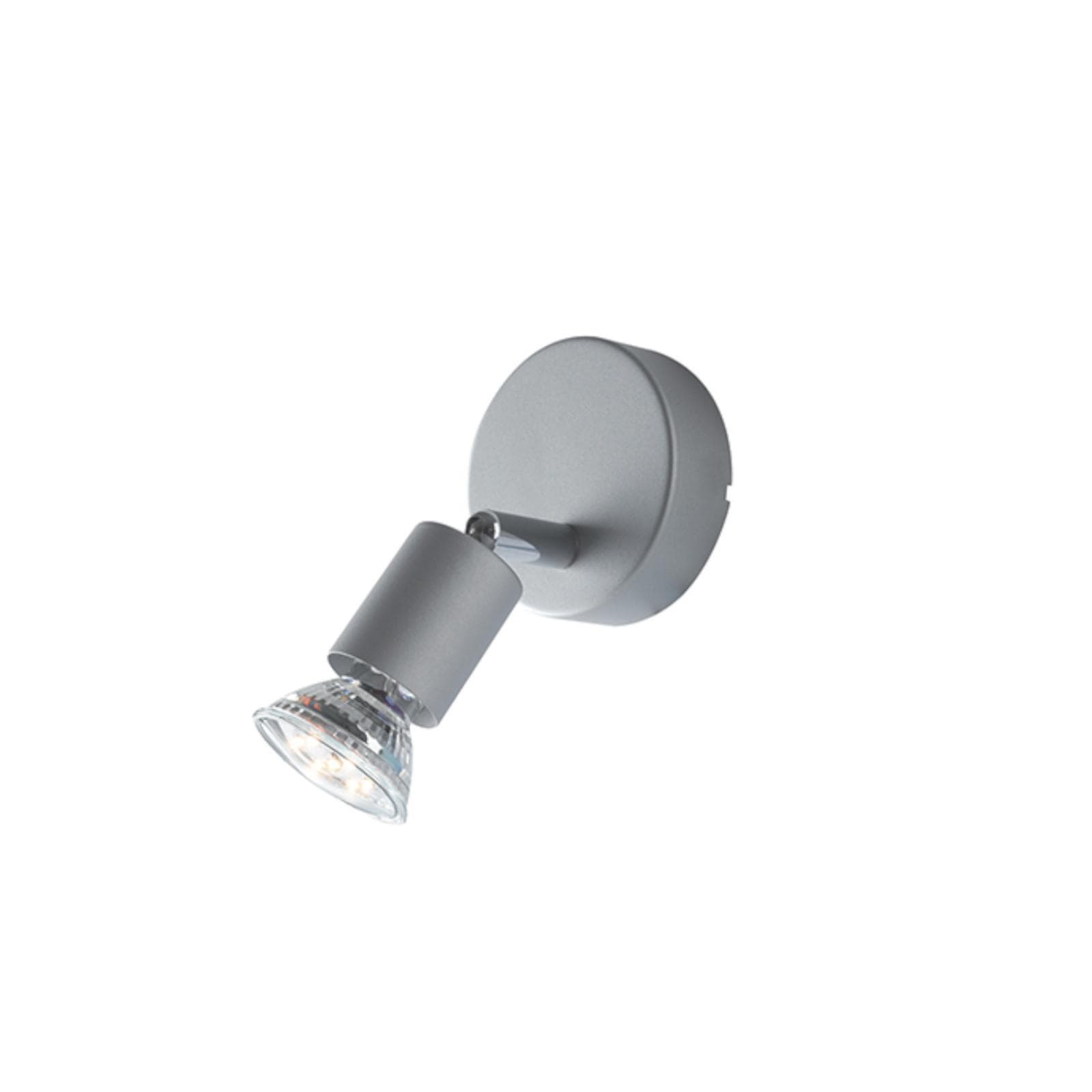 Lampada 1 spot orientabile da interno 11x8,5x12h cm in metallo silver