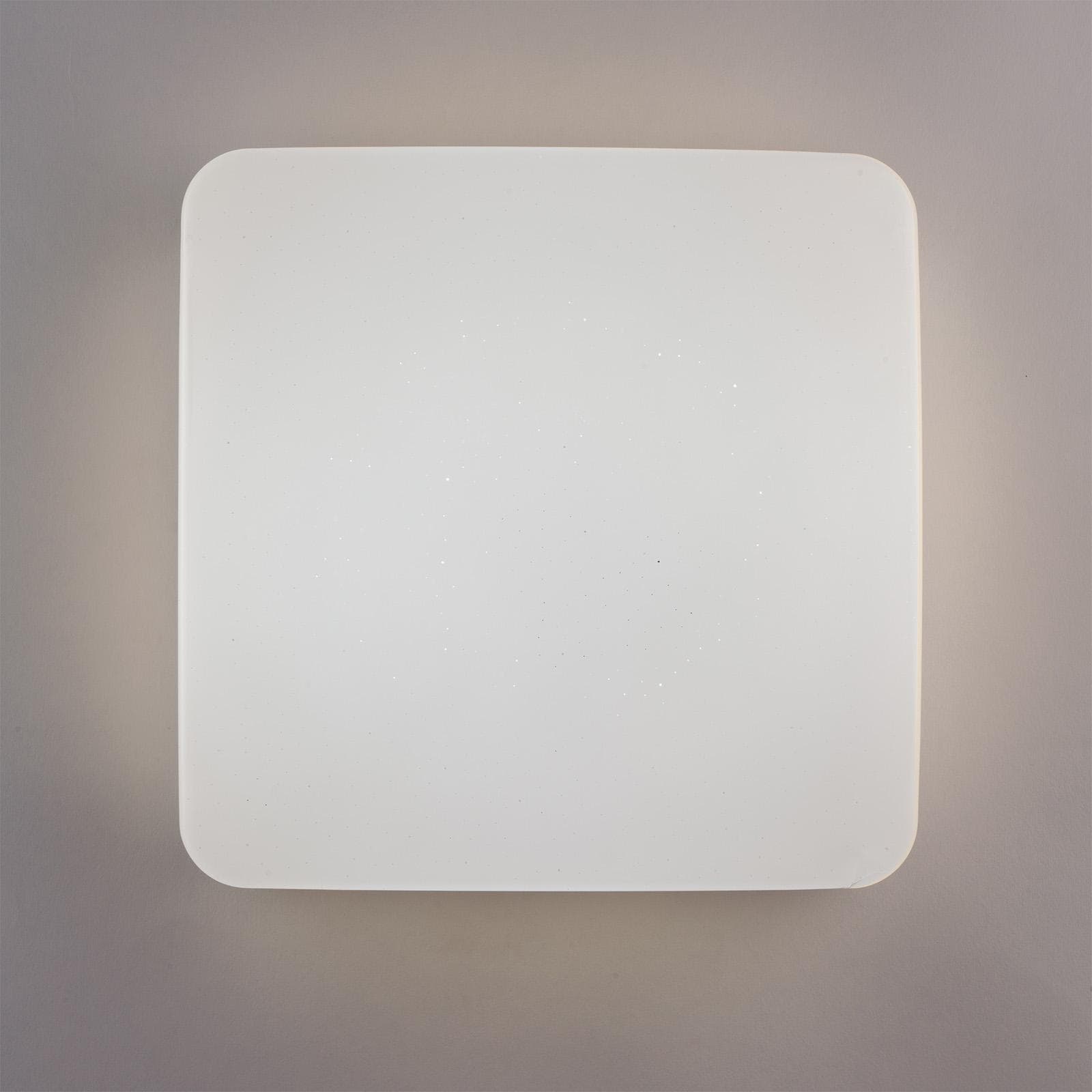 Lampada a LED 36x36 cm con luce regolabile e plafoniera con effetto cielo stellato