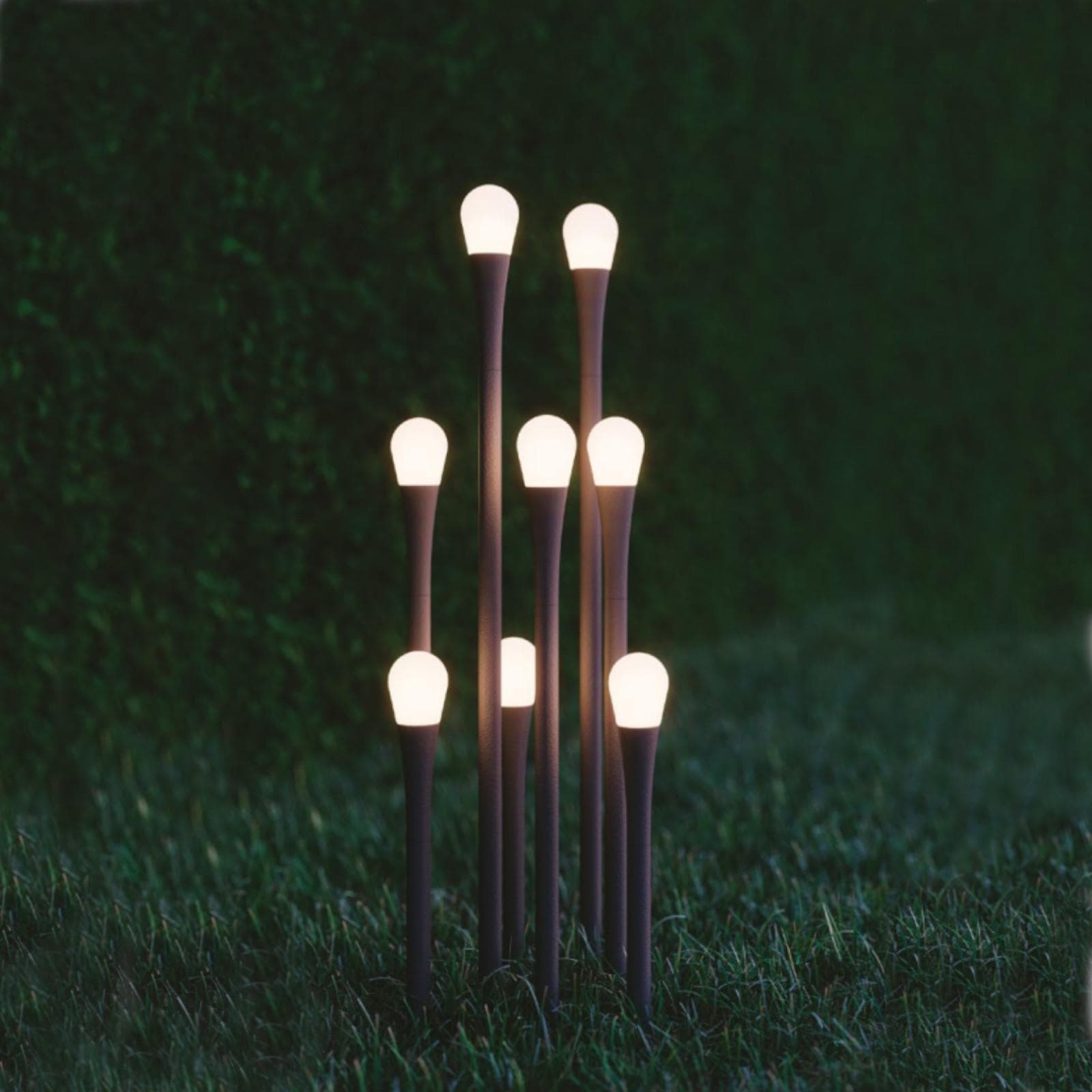 Lampada a paletto da esterno 5x74 cm alluminio antracite con picchetto incluso