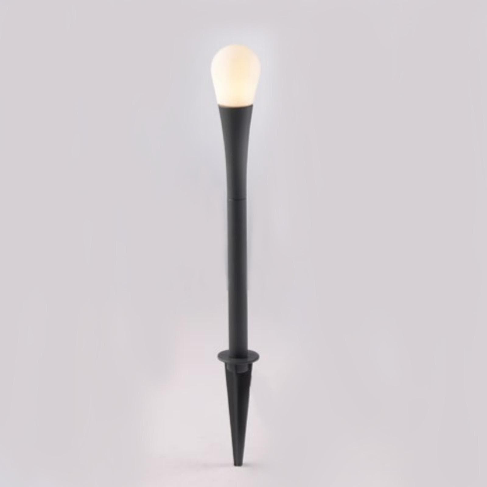 Lampada a paletto da esterno 5x74 cm alluminio antracite con picchetto incluso