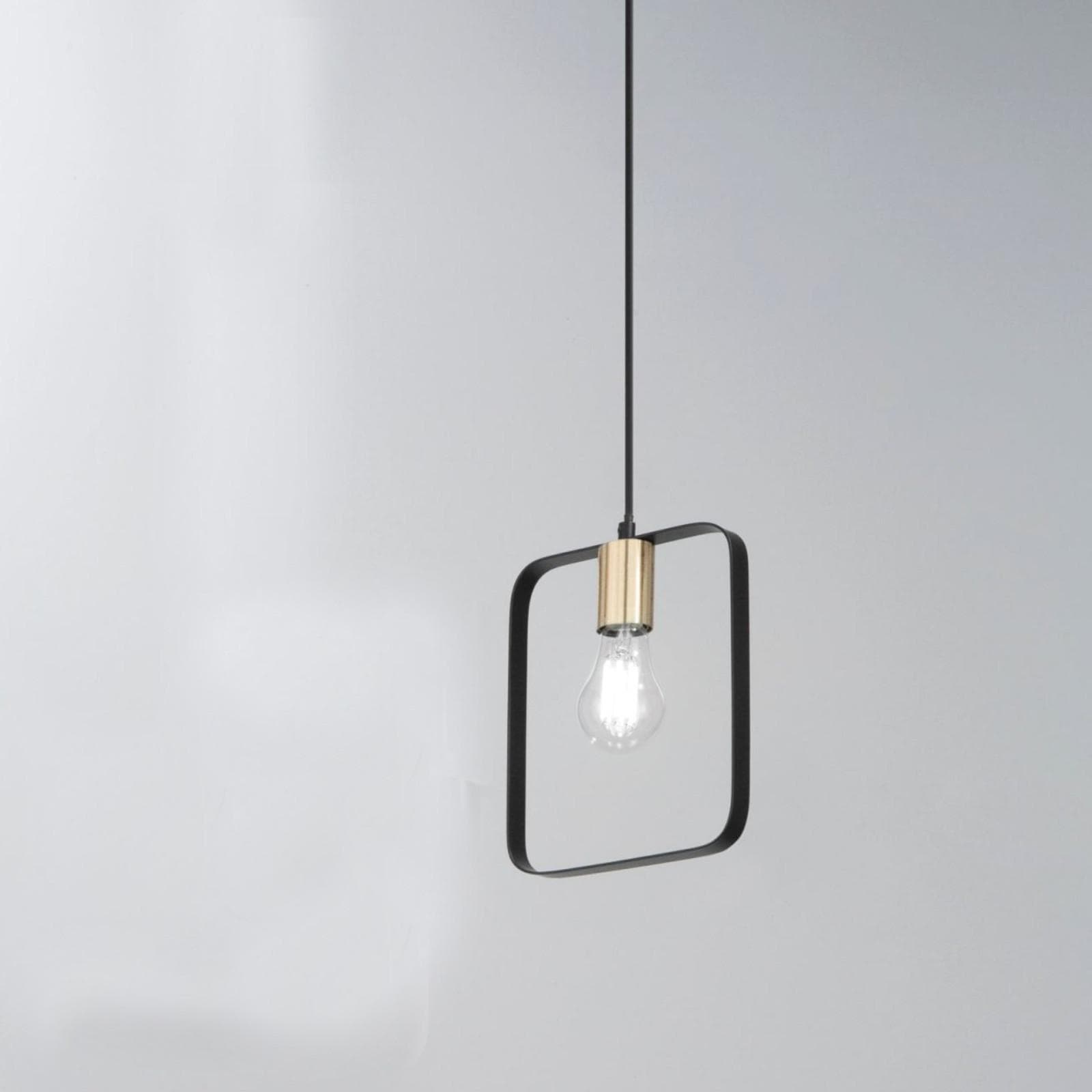 Lampada a sospensione 19,5 cm in metallo nero e oro