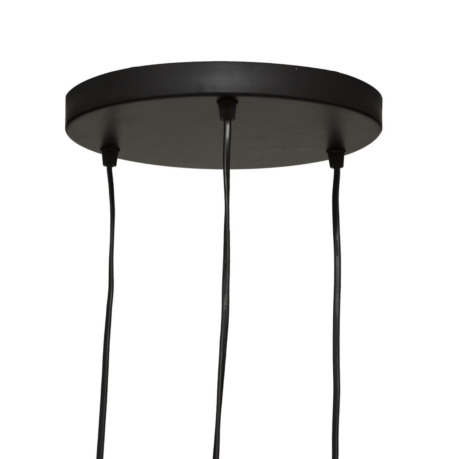 Lampada sospesa h 95 cm intreccio in corda naturale con 3 punti luce - Margot