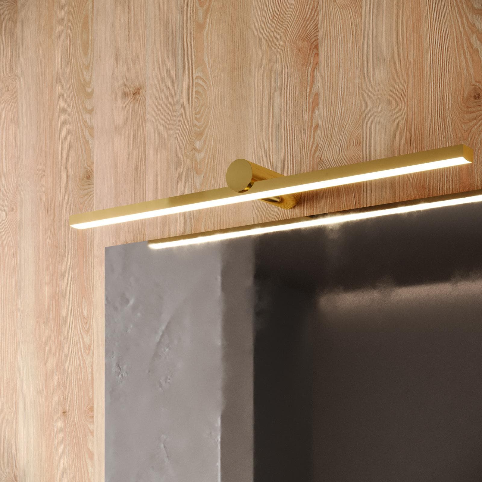 Lampada applique 65 cm in metallo oro - Float