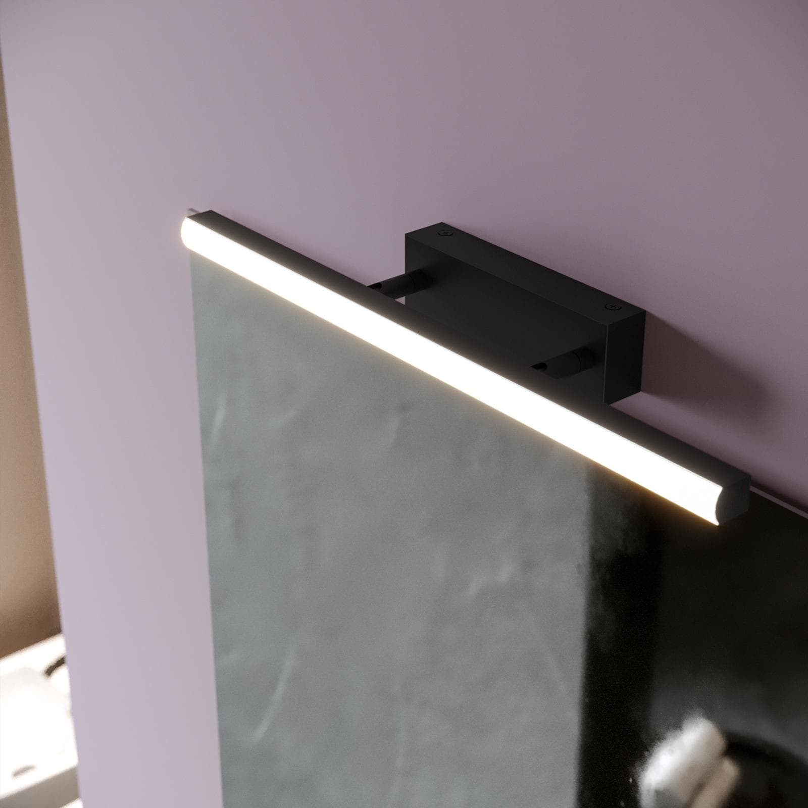Lampada applique orientabile 45 cm in metallo nero opaco - Orients