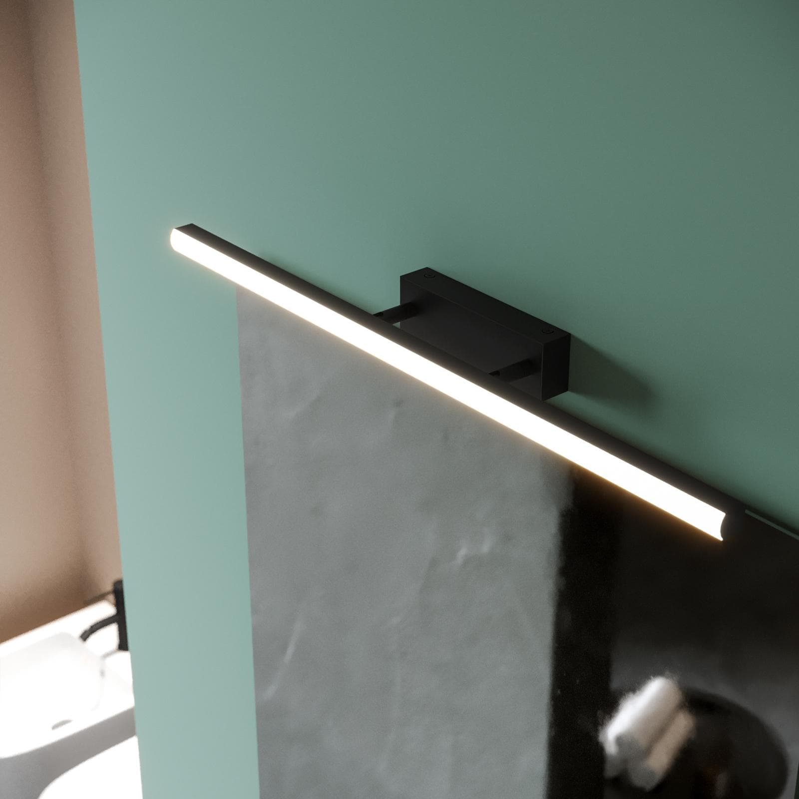 Lampada applique orientabile 65 cm in metallo nero opaco - Orients