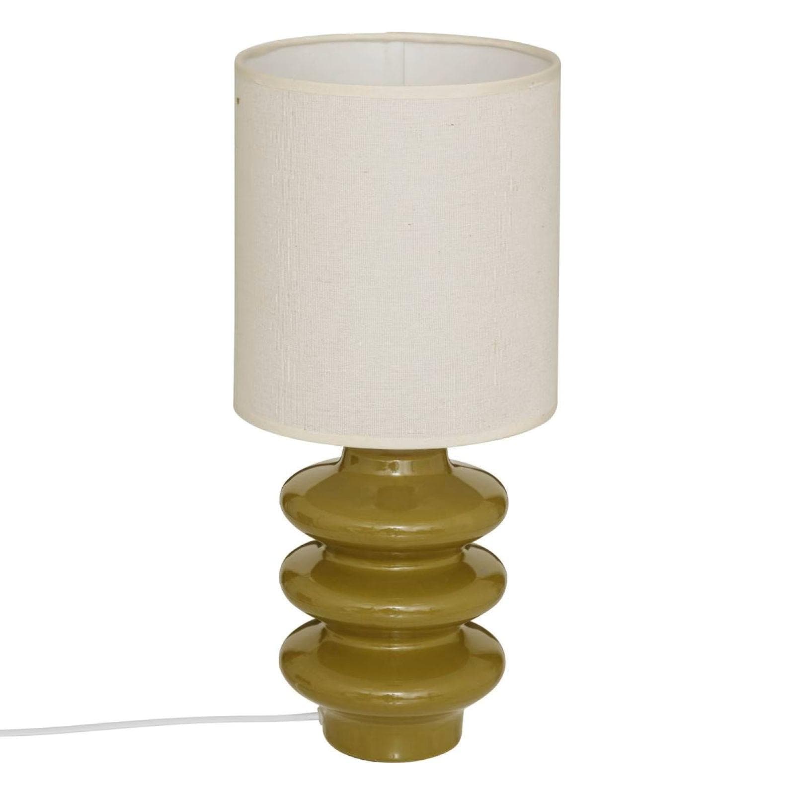Lampada d'appoggio 45h cm in ceramica verde lucido - Tomas