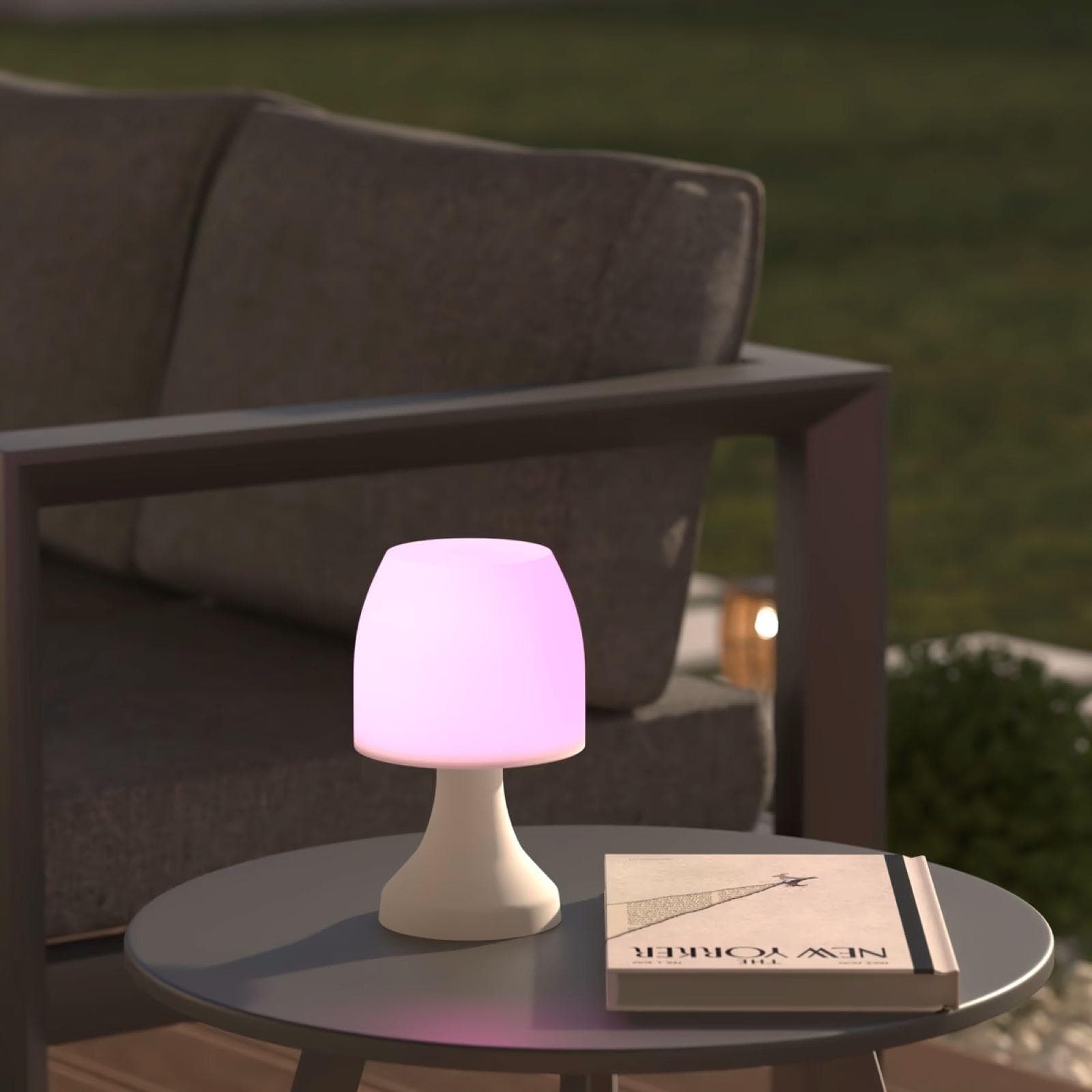 Lampada da appoggio bianca con led multicolor - Ithua
