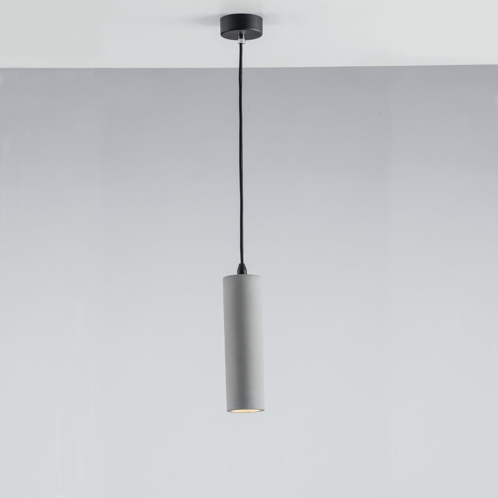 Lampada da soffitto 130h cm in cemento grigio