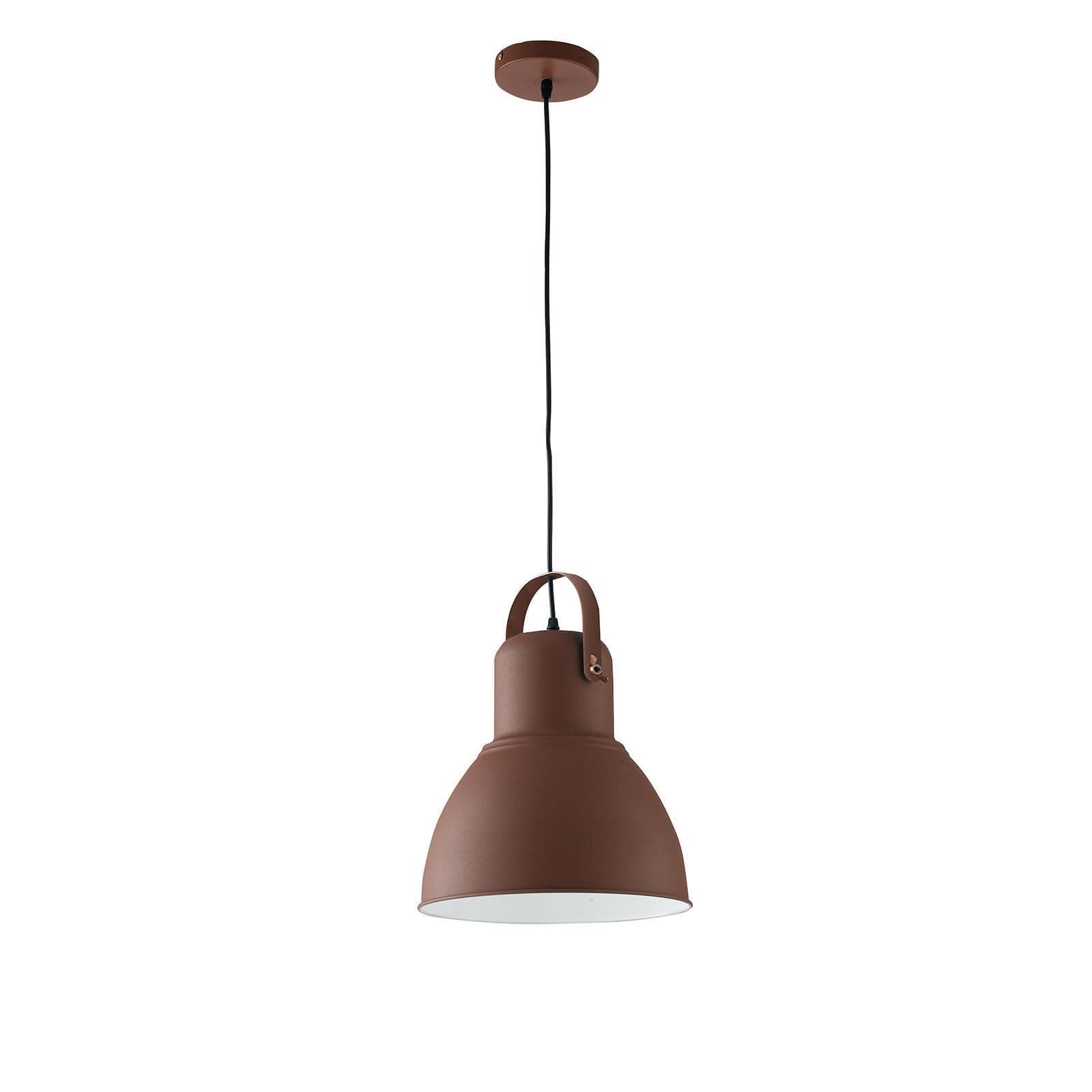 Lampada da soffitto 184h cm in metallo marrone