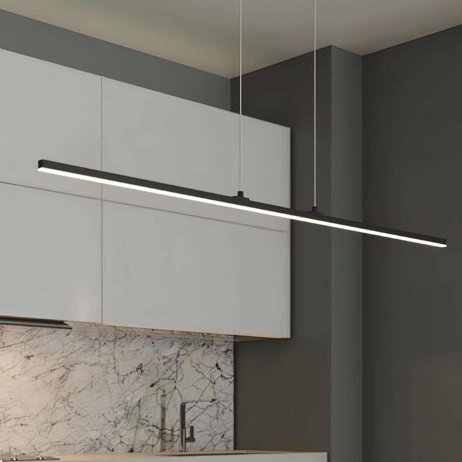 Lampada da soffitto a luce calda 150 cm in alluminio nero goffrato