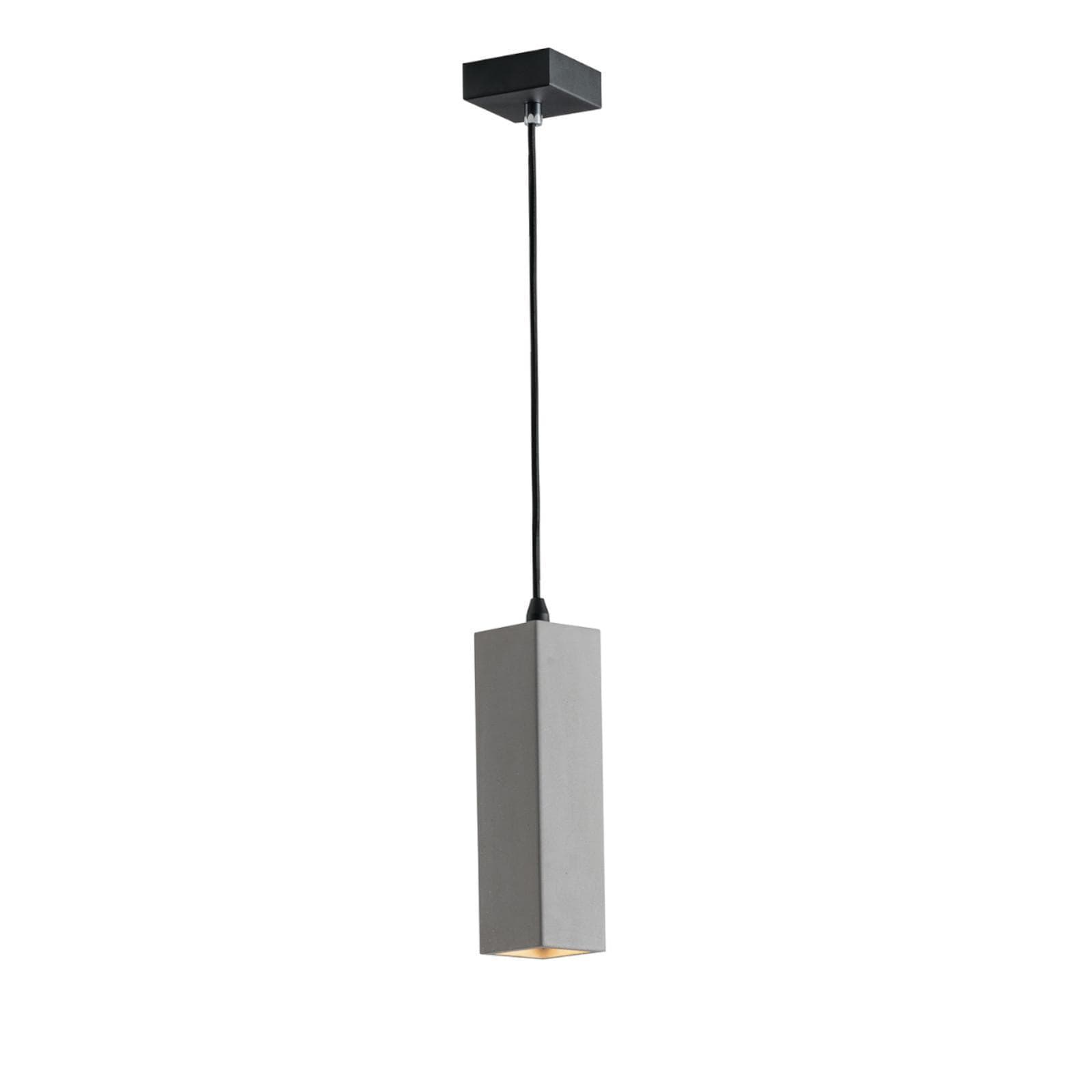 Lampada da soffitto squadrata 130h cm in cemento grigio