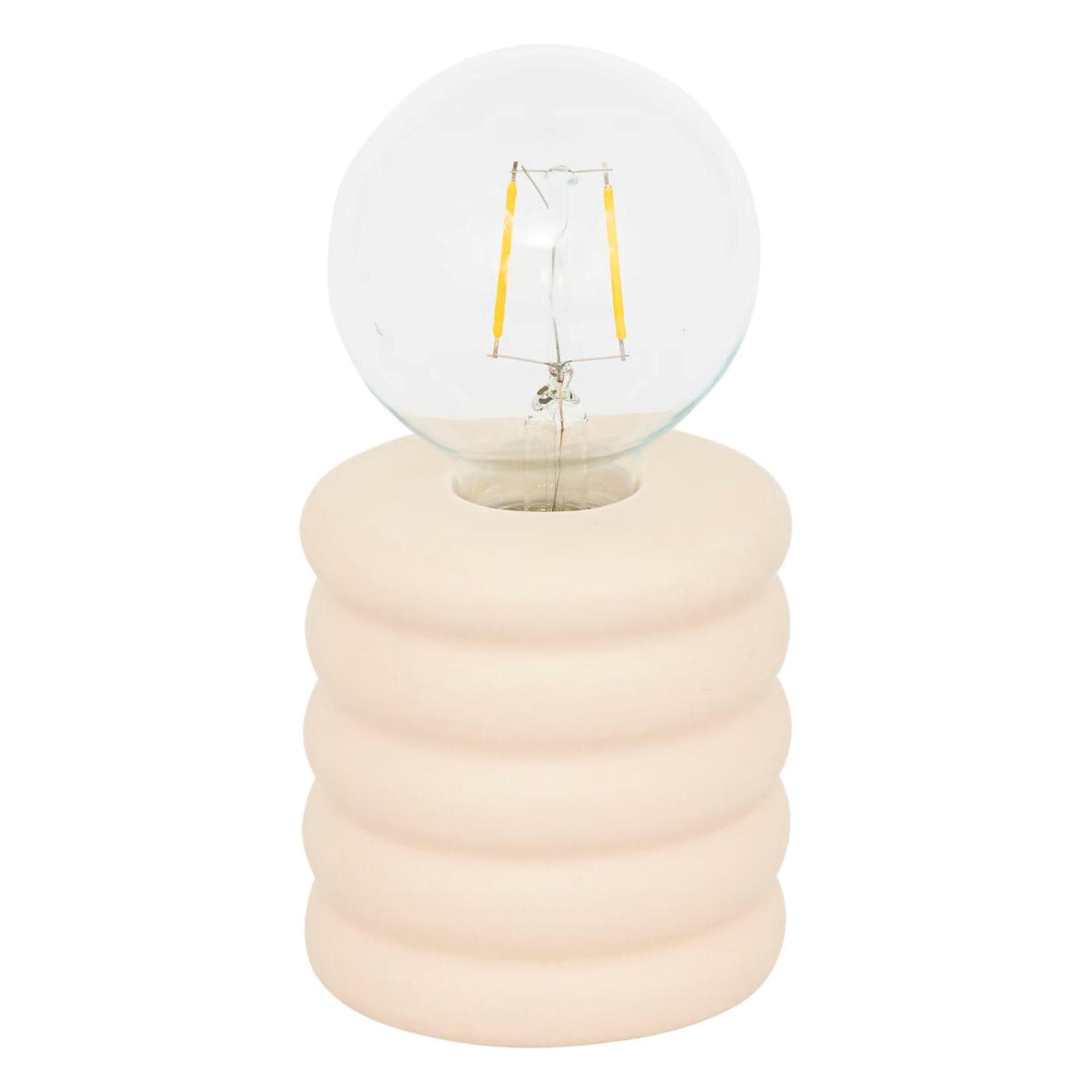 Lampada da tavolo 19h cm in ceramica beige