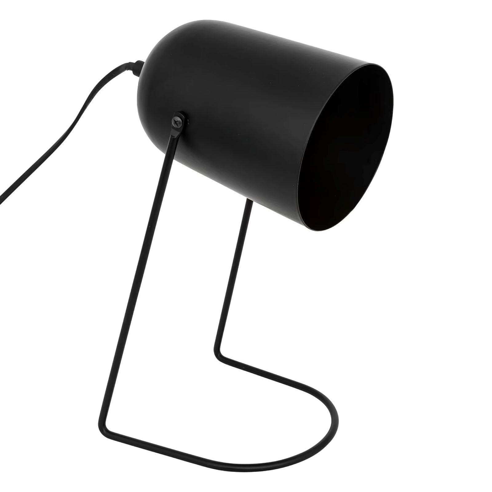 Lampada da tavolo 30h cm a forma di faro in acciaio nero