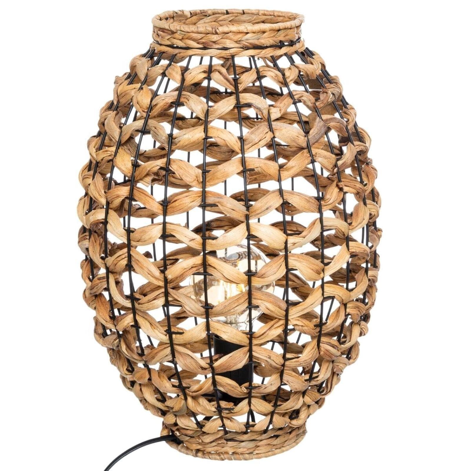 Lampada da tavolo 40h cm in giacinto naturale