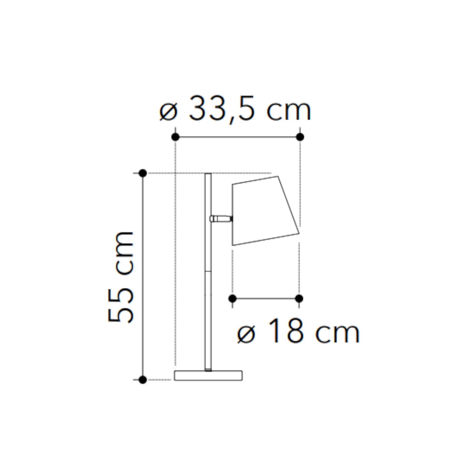 Lampada da tavolo per interno 33,5x55h cm in metallo nero