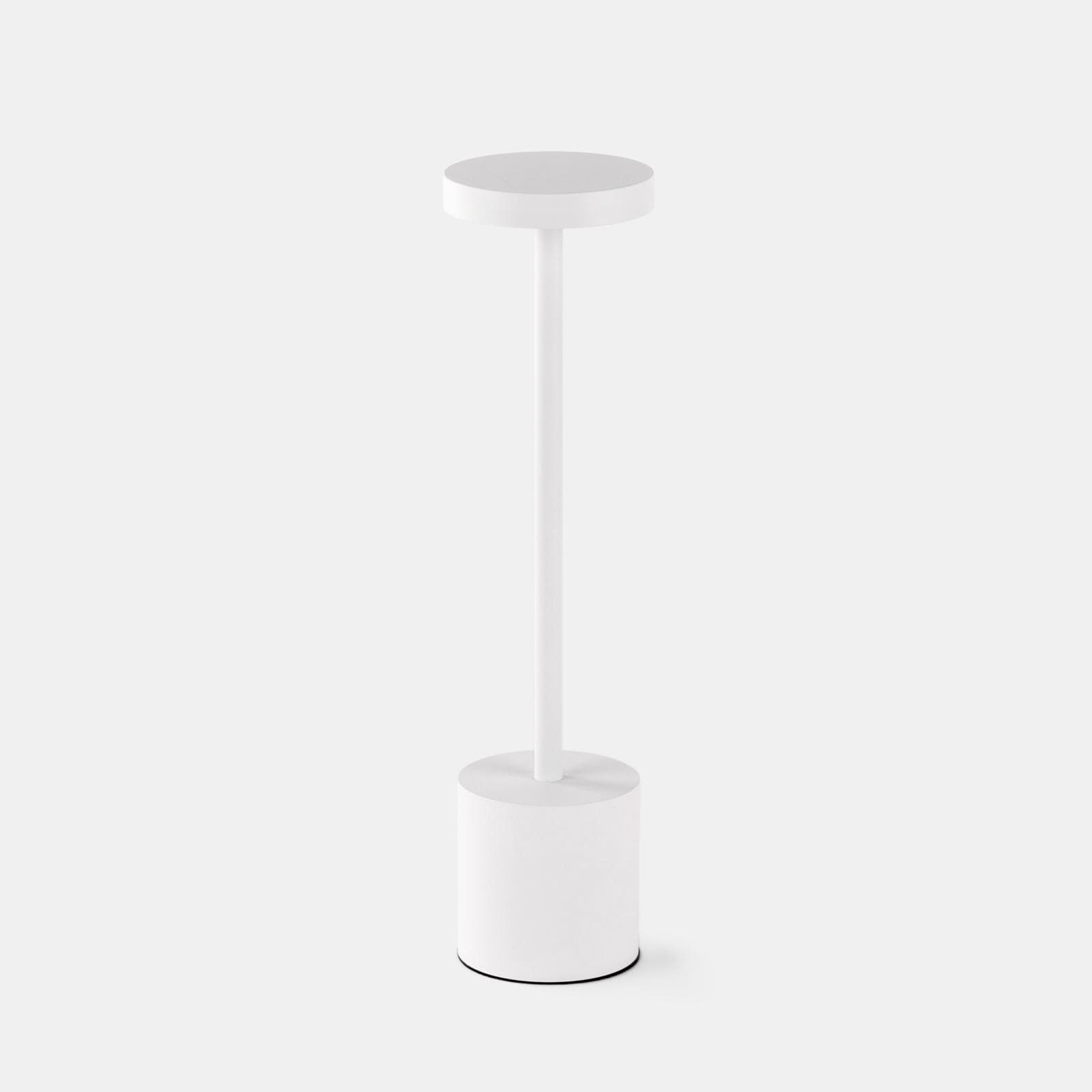 Lampada da tavolo portatile a LED 11x38h cm in alluminio bianco - Spritz
