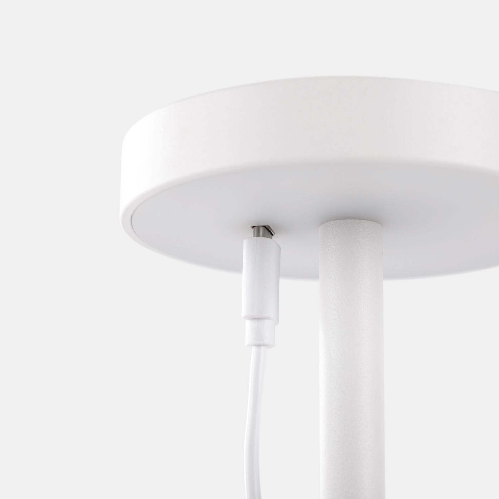 Lampada da tavolo portatile a LED 11x38h cm in alluminio bianco - Spritz