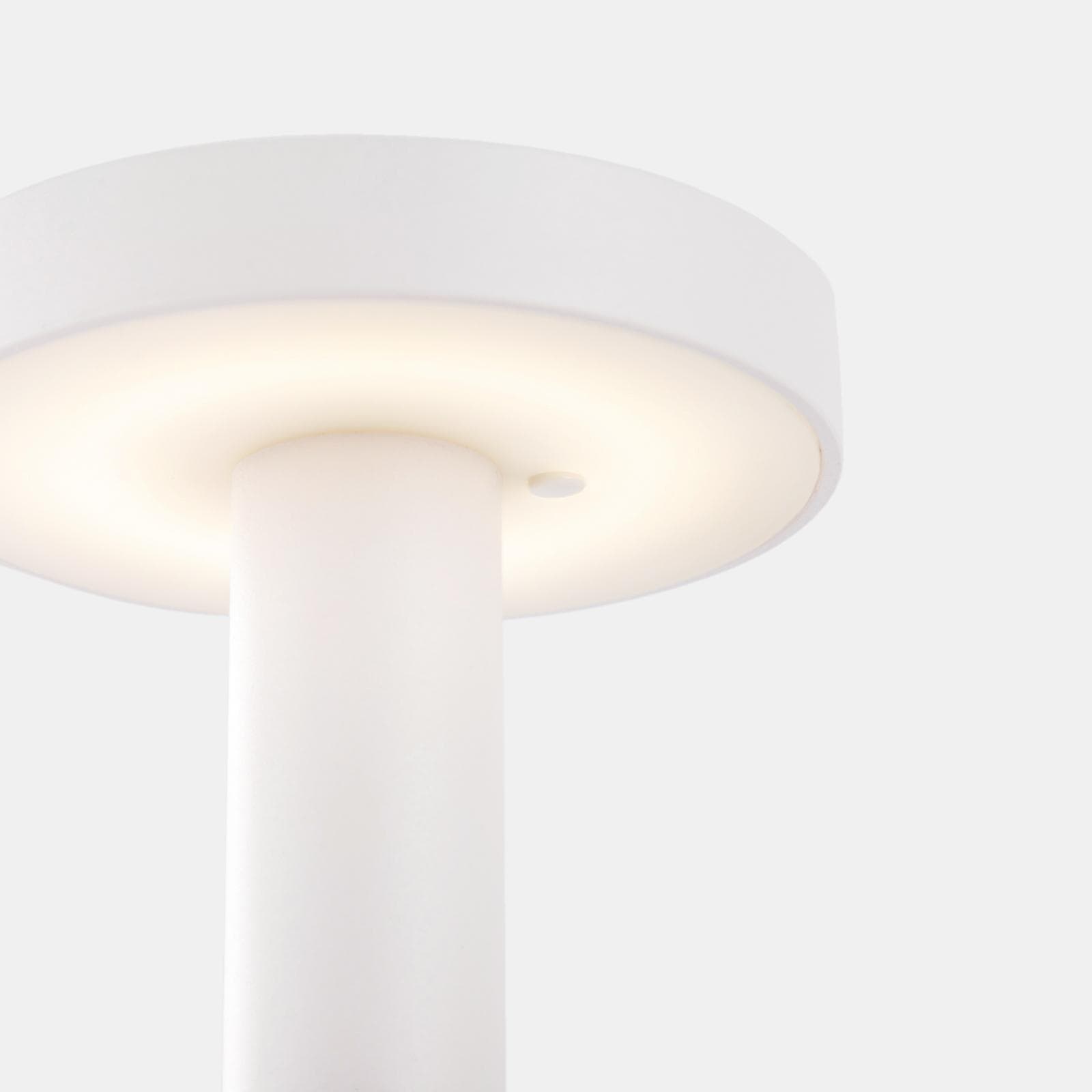 Lampada da tavolo portatile a LED 14x34h cm in alluminio bianco - Fair