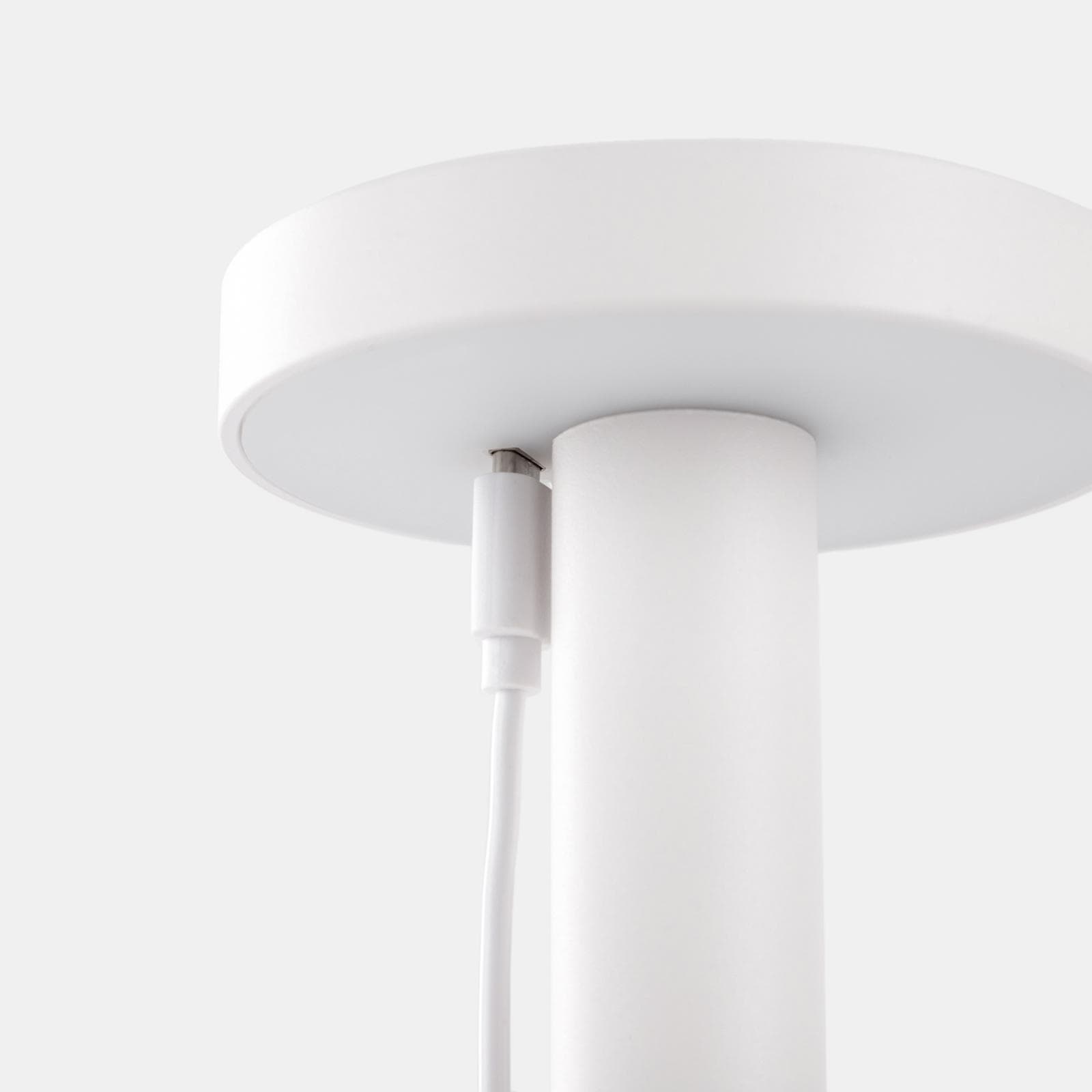 Lampada da tavolo portatile a LED 14x34h cm in alluminio bianco - Fair