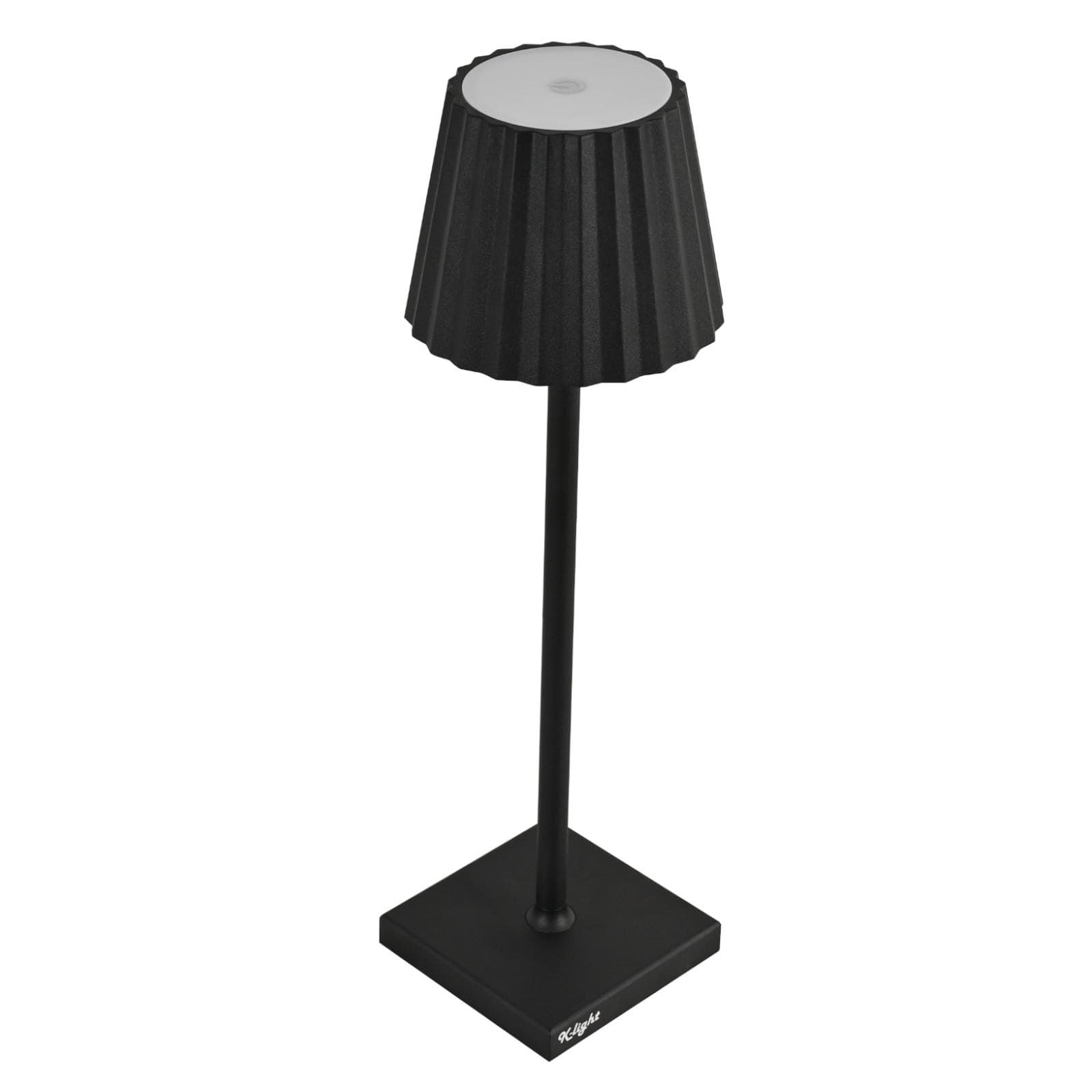 Lampada da tavolo portatile LED 10x38h cm in alluminio nero