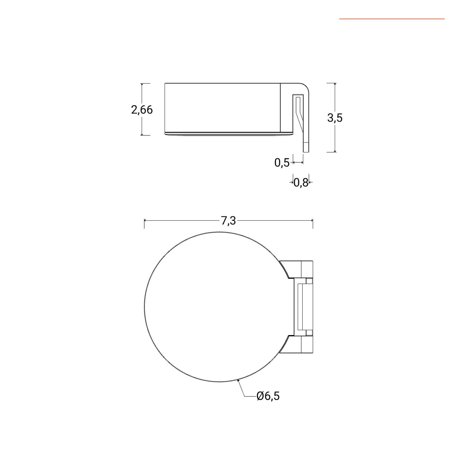 Lampada led 7,3 x 3,5 cm cromo - Dimy