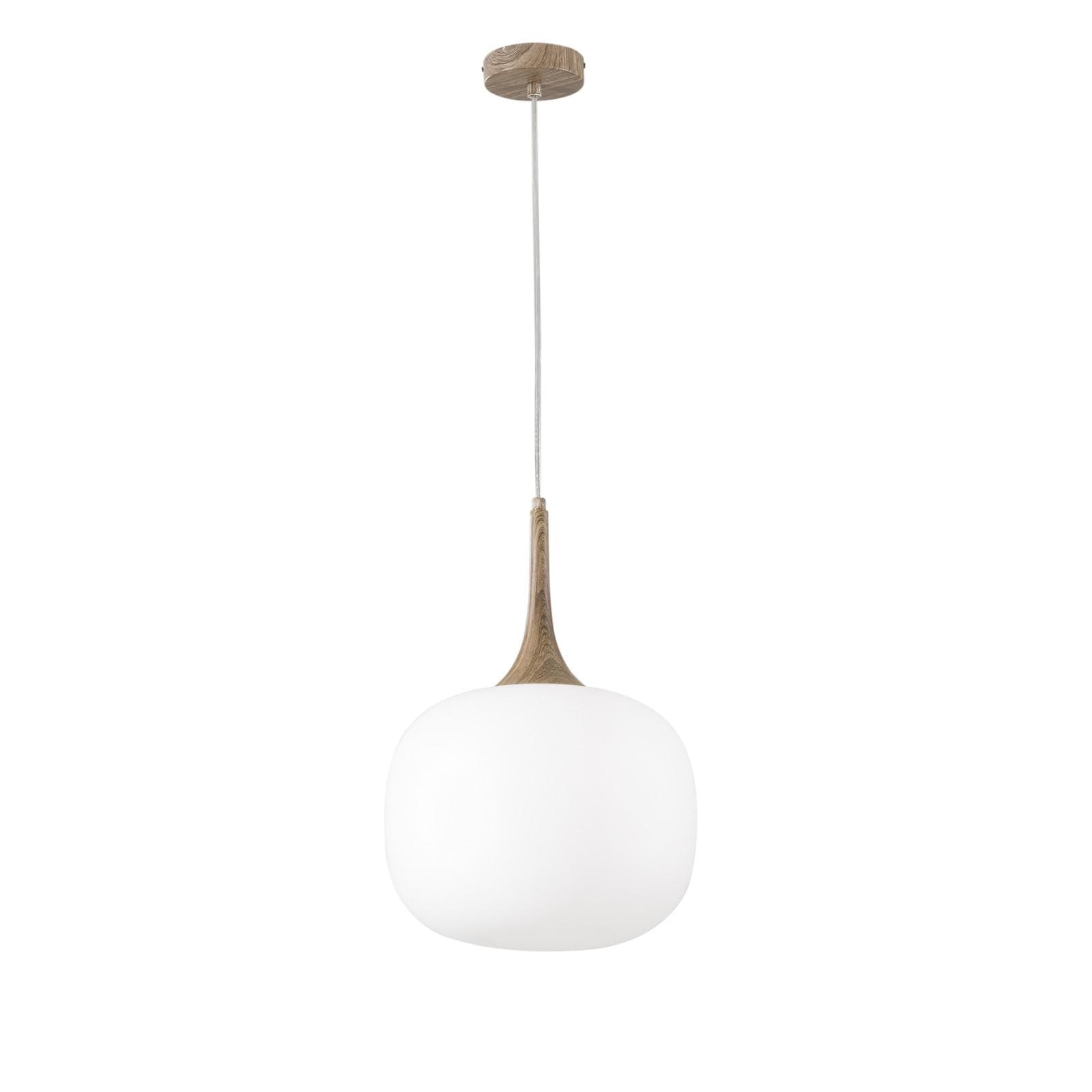 Lampada sospesa 150x30 cm in metallo con diffusore in vetro opale bianco
