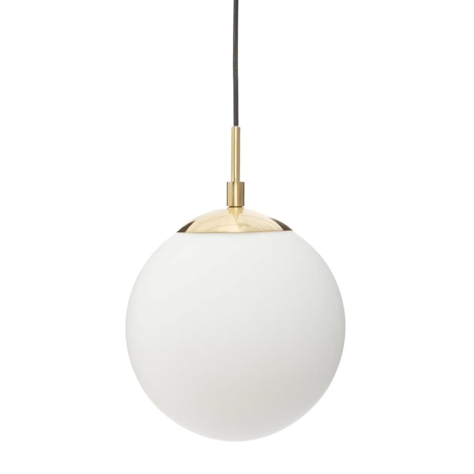 Lampada sospesa a sfera 20 cm in vetro bianco e oro - Failith