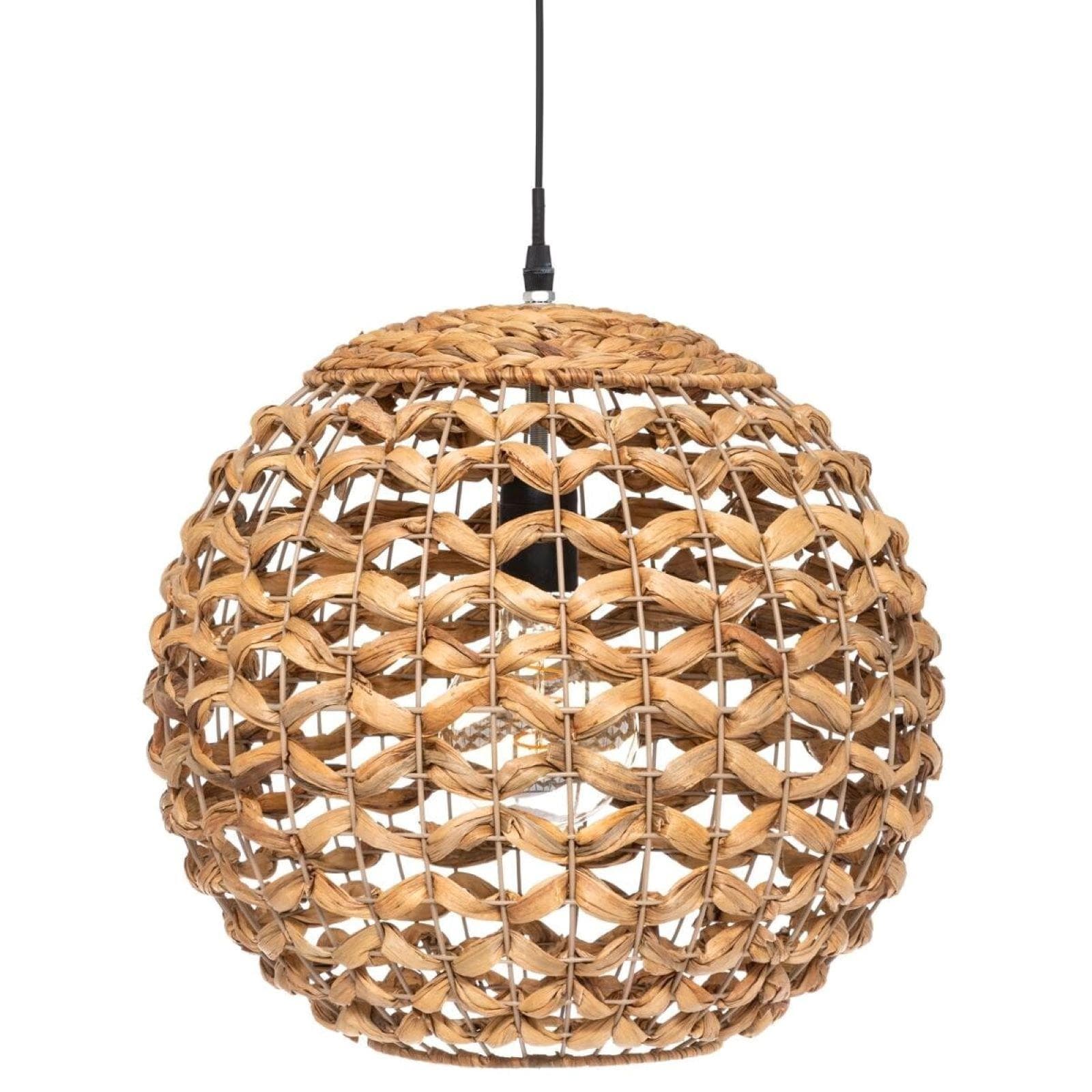Lampada sospesa a sfera 38 cm in giacinto naturale